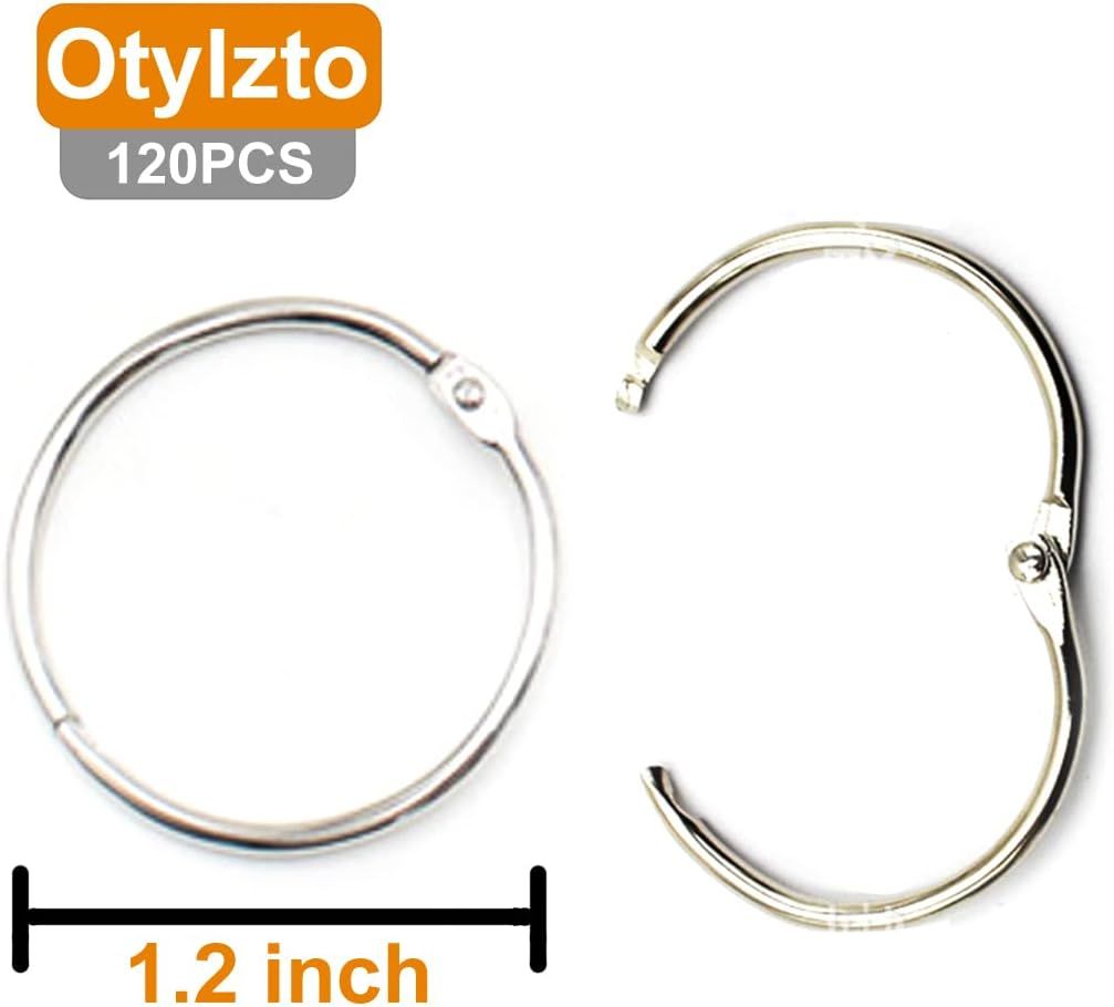 120pcs Metal Binder Rings 1 Inch, Paper Ring, Key Rings,Office Products