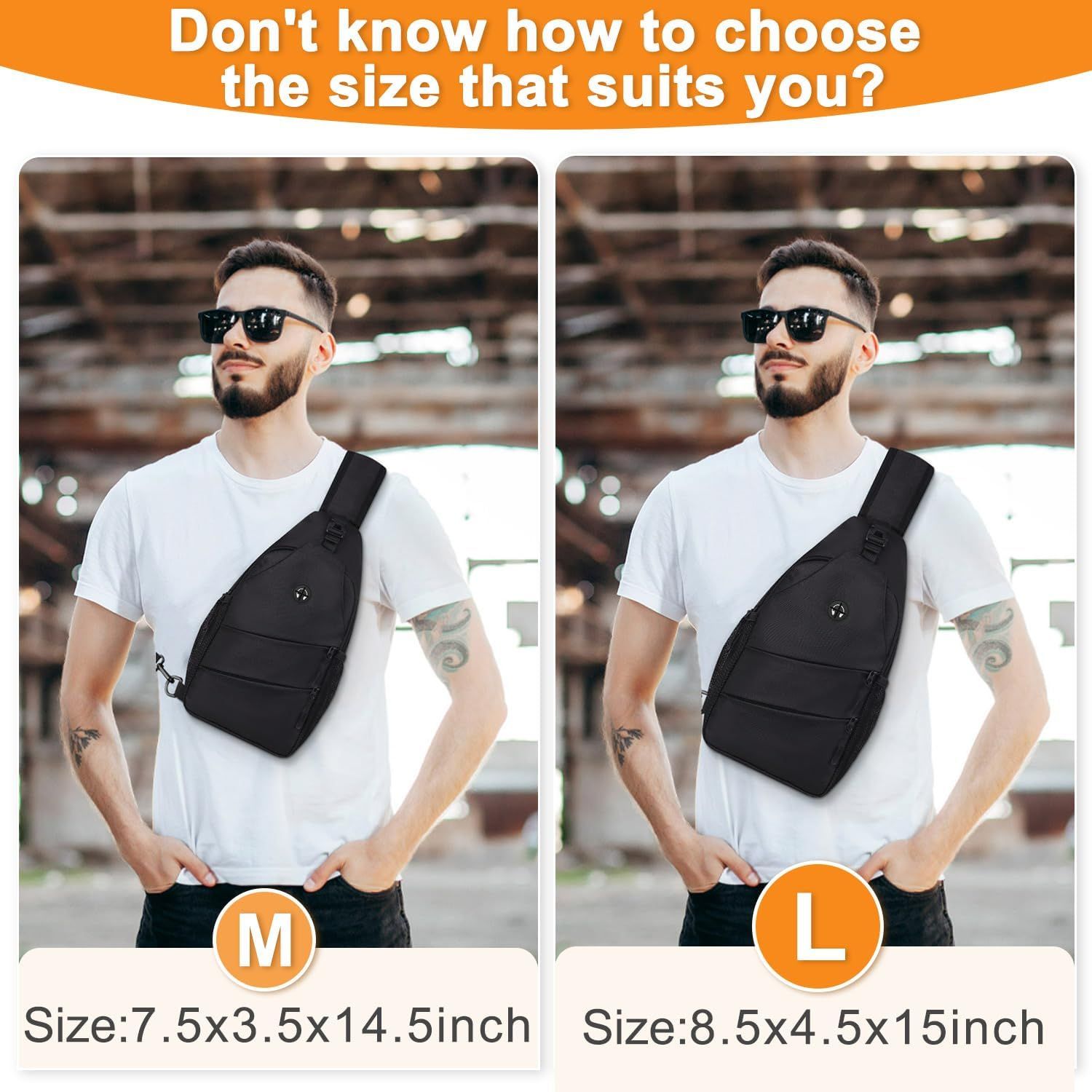 Crossbody Bags for Women Men Trendy Sling Bag Backpack Casual Chest Bag with Convertible Shoulder Strap