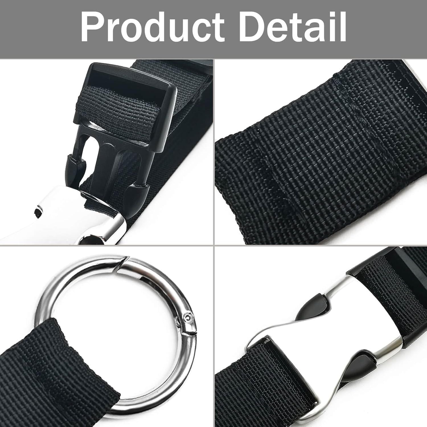 Add a Bag Luggage Straps Jacket Gripper Luggage Straps Baggage Suitcase for Travel Belt Luggage with Buckle Adjustable Luggage Accessories Black