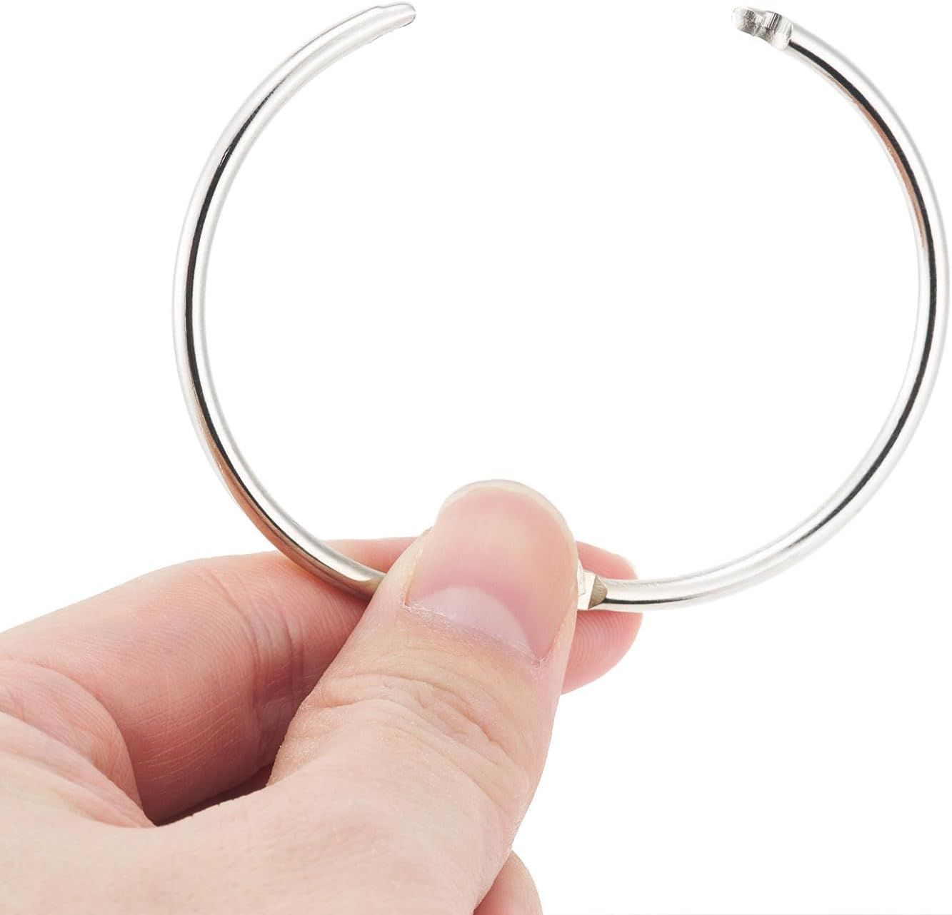 Loose Leaf Binder Rings 1Inch 12 Pack Office Metal Book Ring,Nickel Plated Steel Key Rings for School Home or Office,Sliver