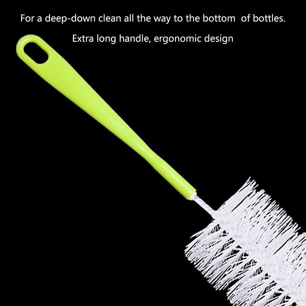 TISSA Long Bottle Cleaning Brush 18" Extra Long x 2.17" Extra Wide Brush for Washing Beer Wine Brewing Bottles Decanter, Water Bottle Brush Washer 1 Piece