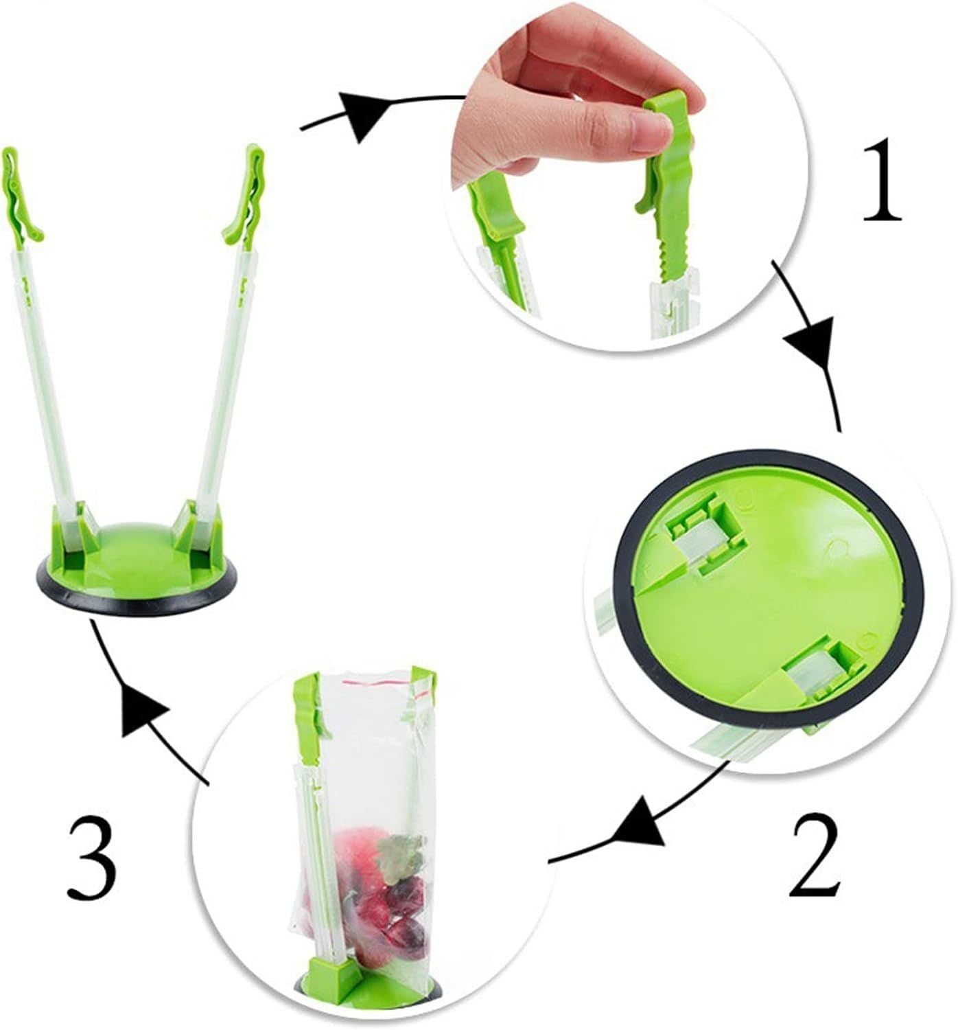 Baggy Rack - 8 Pack ,Food Storage Bags Clip, For Food Prep Bag/Plastic Freezer Bag/Ziploc Bag Holder Stand,Meal Planning/prep Bag Holders.