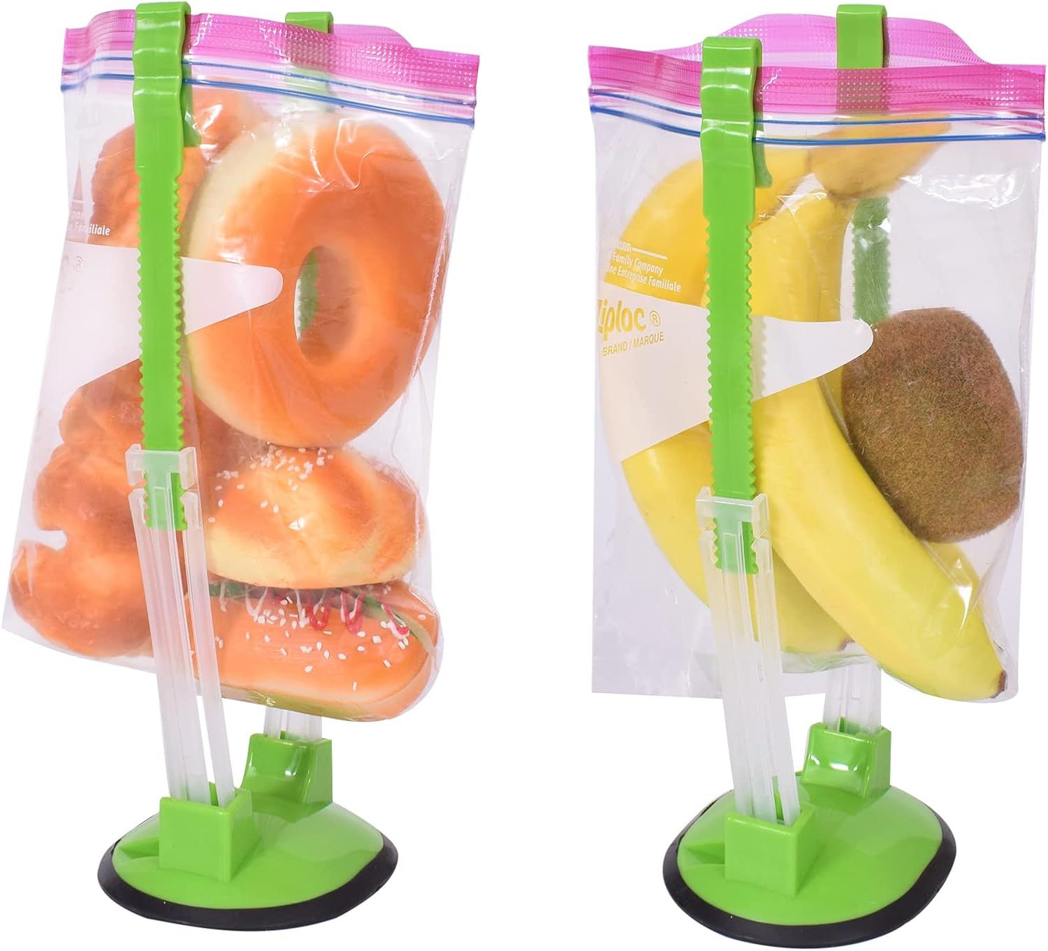 Baggy Rack - 8 Pack ,Food Storage Bags Clip, For Food Prep Bag/Plastic Freezer Bag/Ziploc Bag Holder Stand,Meal Planning/prep Bag Holders.
