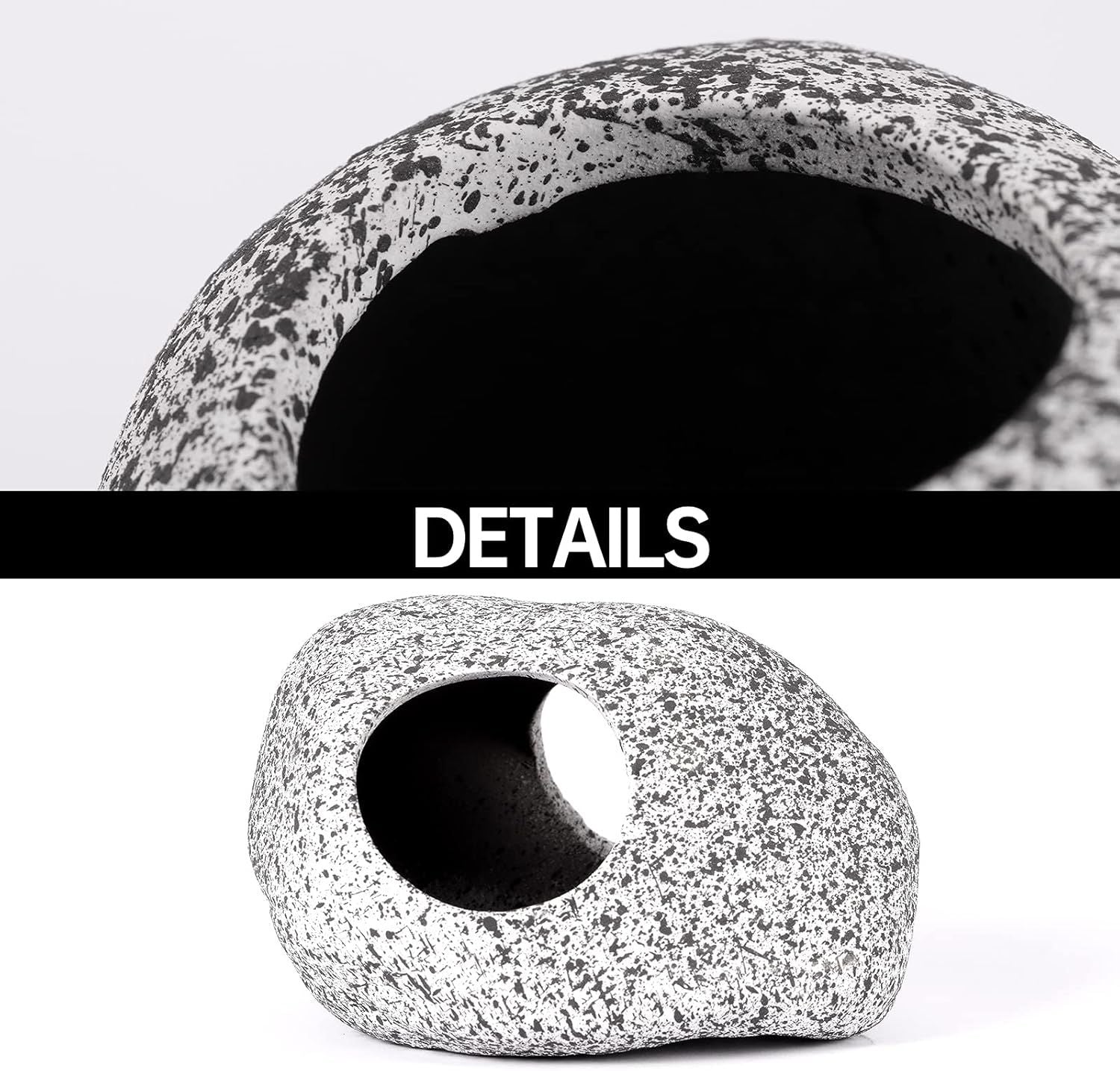 3 Pieces Rock Aquarium Decorations, Stackable Cave Aquarium Decor, Betta Fish Tank Accessories Hideout Hidden Stones Ornaments, Fish Rock House Hideaway Tunnel Fish Cave for Aquarium Shrimp Cichlid