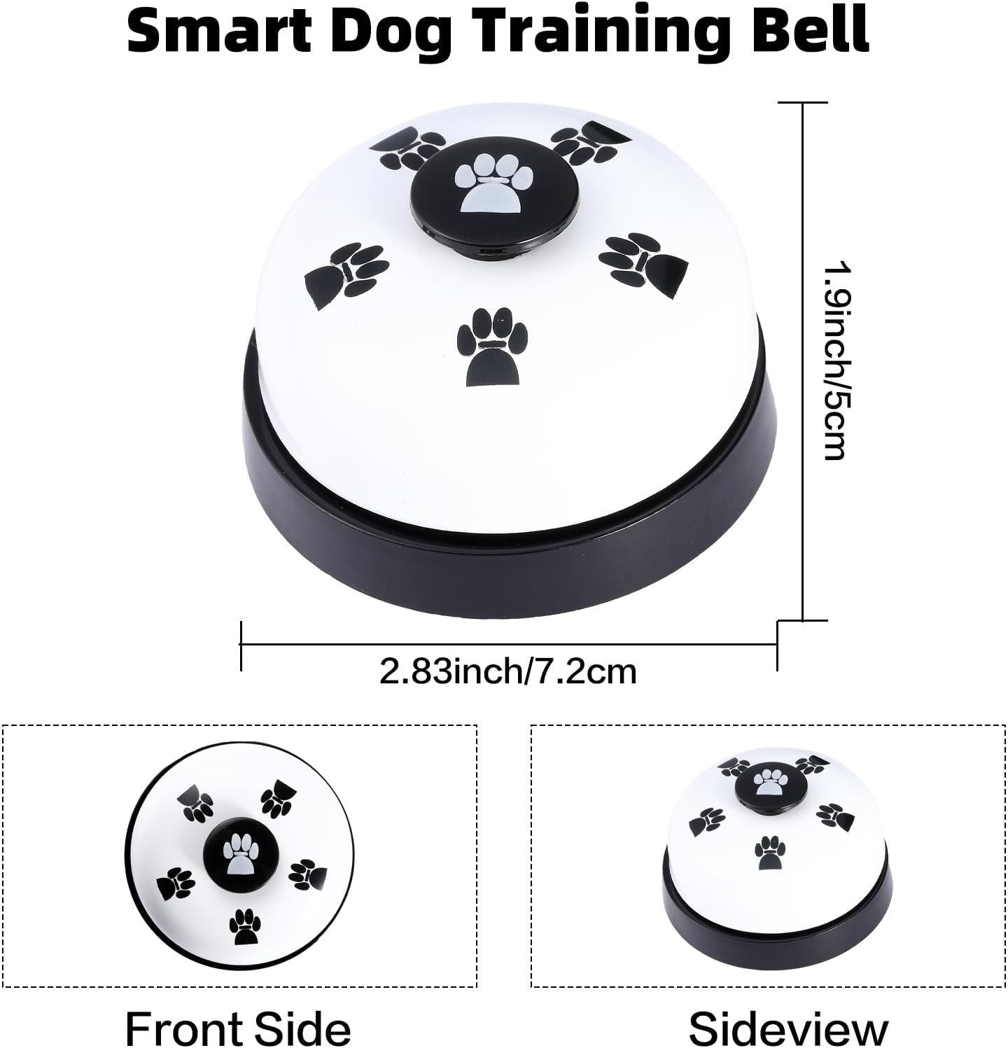 2 Pack Dog Doorbells, Dog Training Bells for Go Outside Potty Training Bell Communication Device, Adjustable Strap Door Bell, Dog Bells Puppy Training Bell with Free Whistle