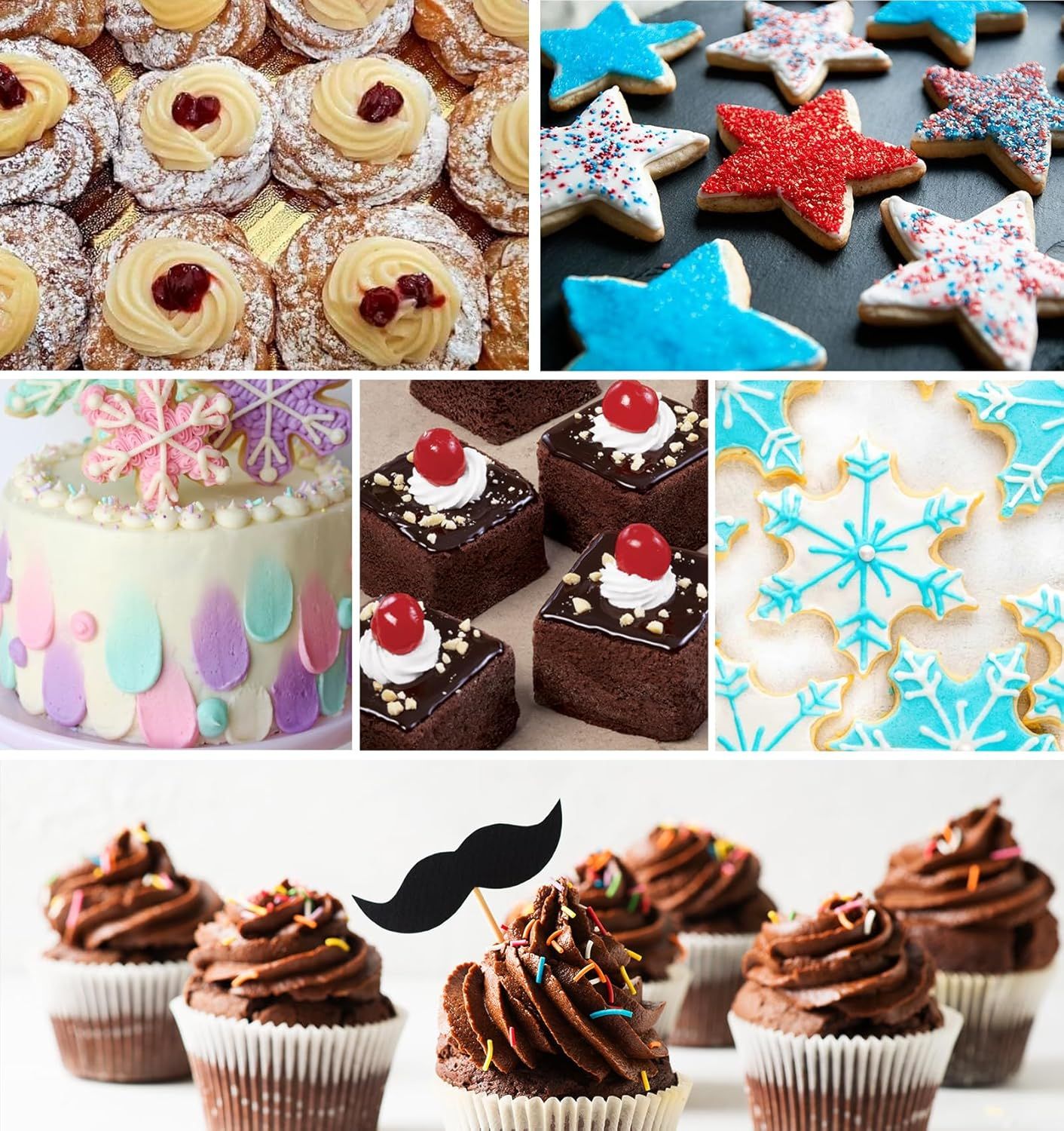 10 Pcs Round Piping Tips, Frosting Tips for Decorating Ideal for Frosting Cupcakes, Cakes, and Cookies Ten models