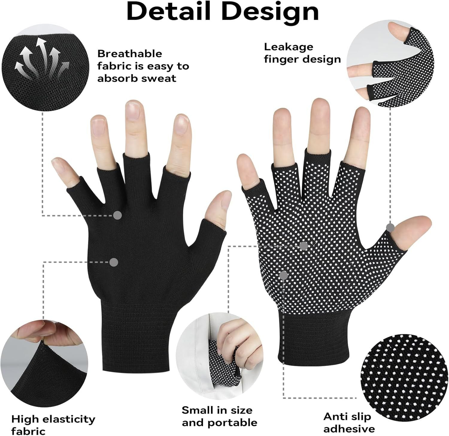 Summer Touchscreen Gloves for Women and Men, Anti-Slip Light Weight Half-Finger Gloves for Hiking, Warm Glove Cycling Driving, Cold Weather, Running, Outdoor Sports, Daily Work