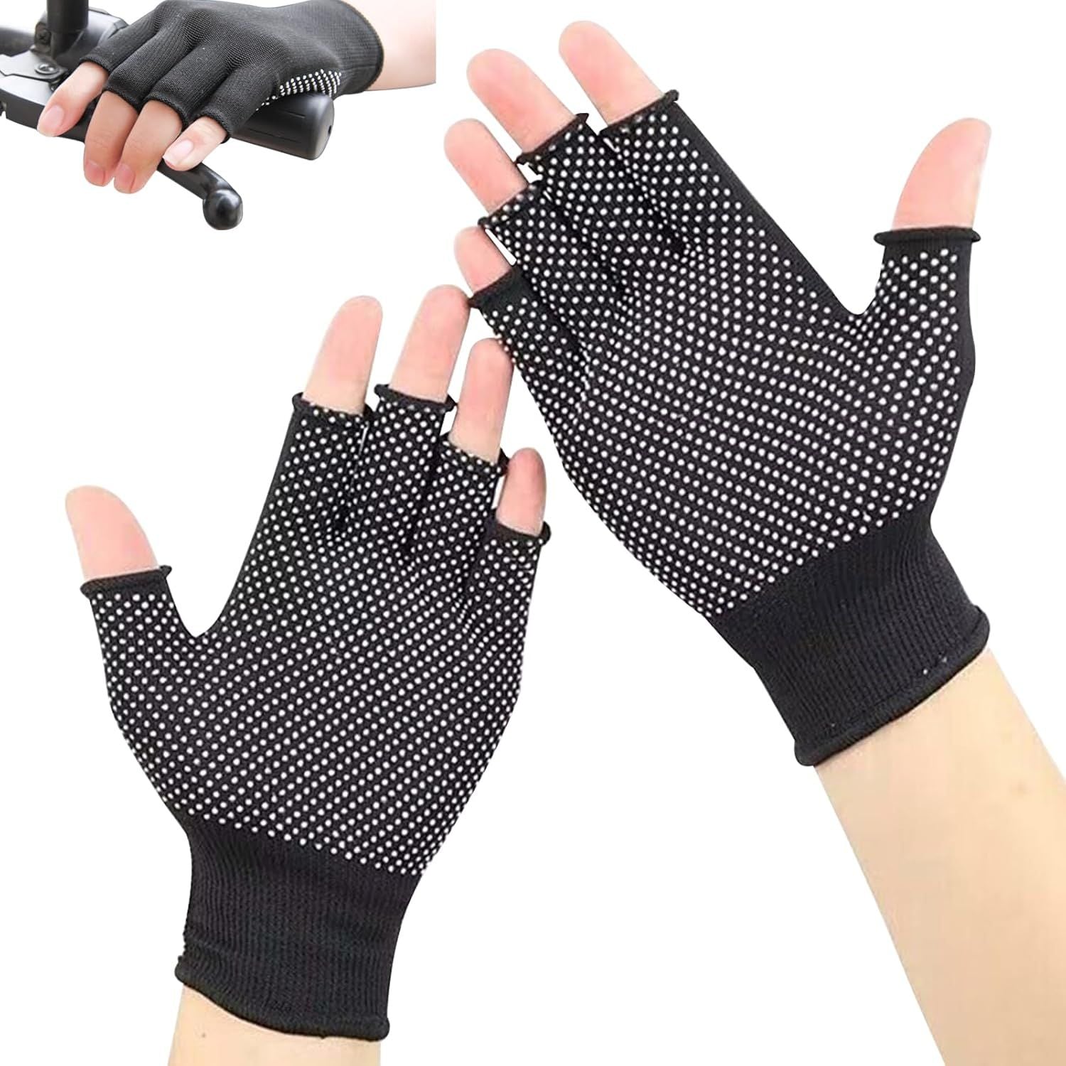 Summer Touchscreen Gloves for Women and Men, Anti-Slip Light Weight Half-Finger Gloves for Hiking, Warm Glove Cycling Driving, Cold Weather, Running, Outdoor Sports, Daily Work