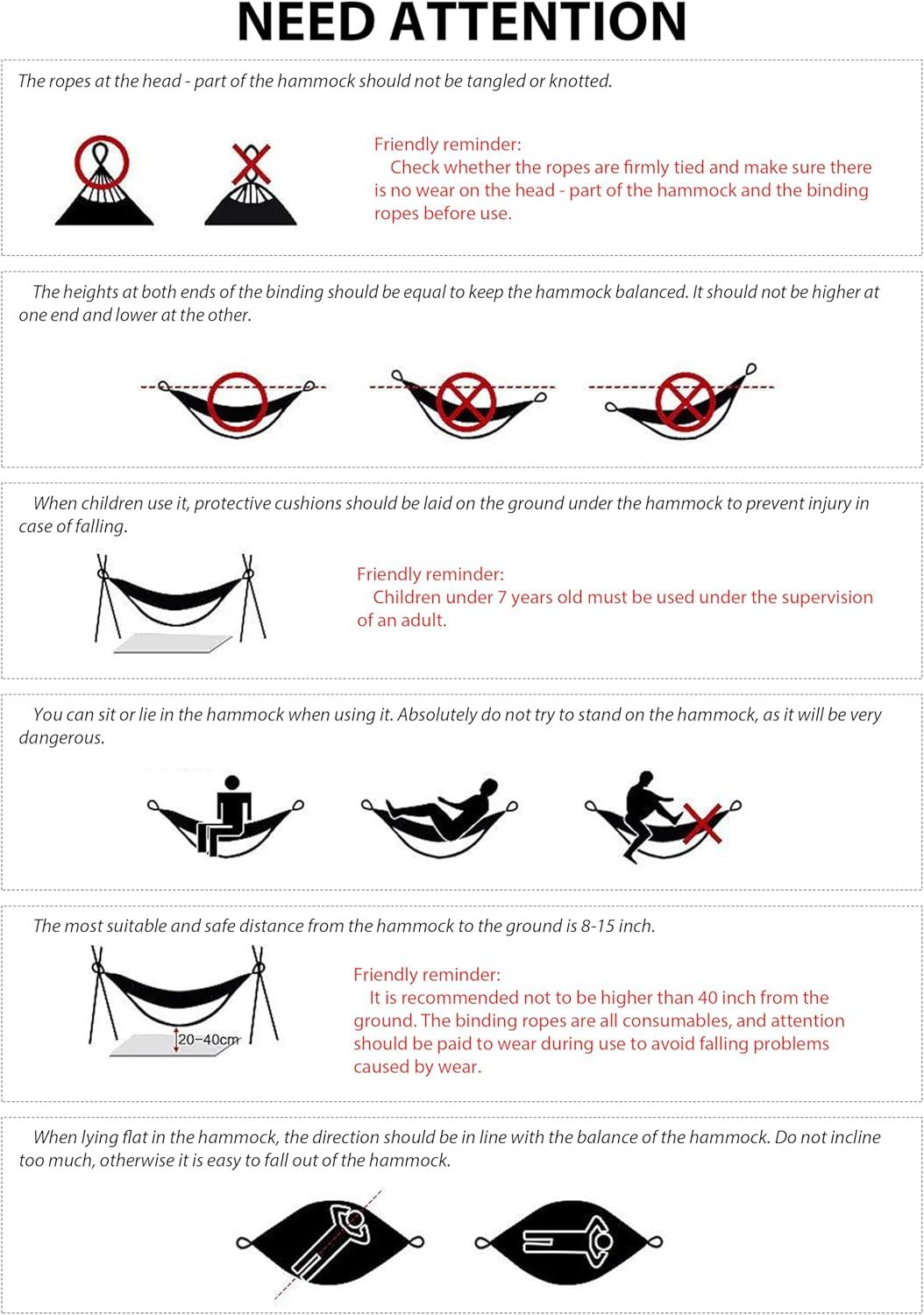 Portable Camping Hammock Lightweight Fabric Hammock for Backpacking, Beach, Patio, Backyard, Outdoor Red