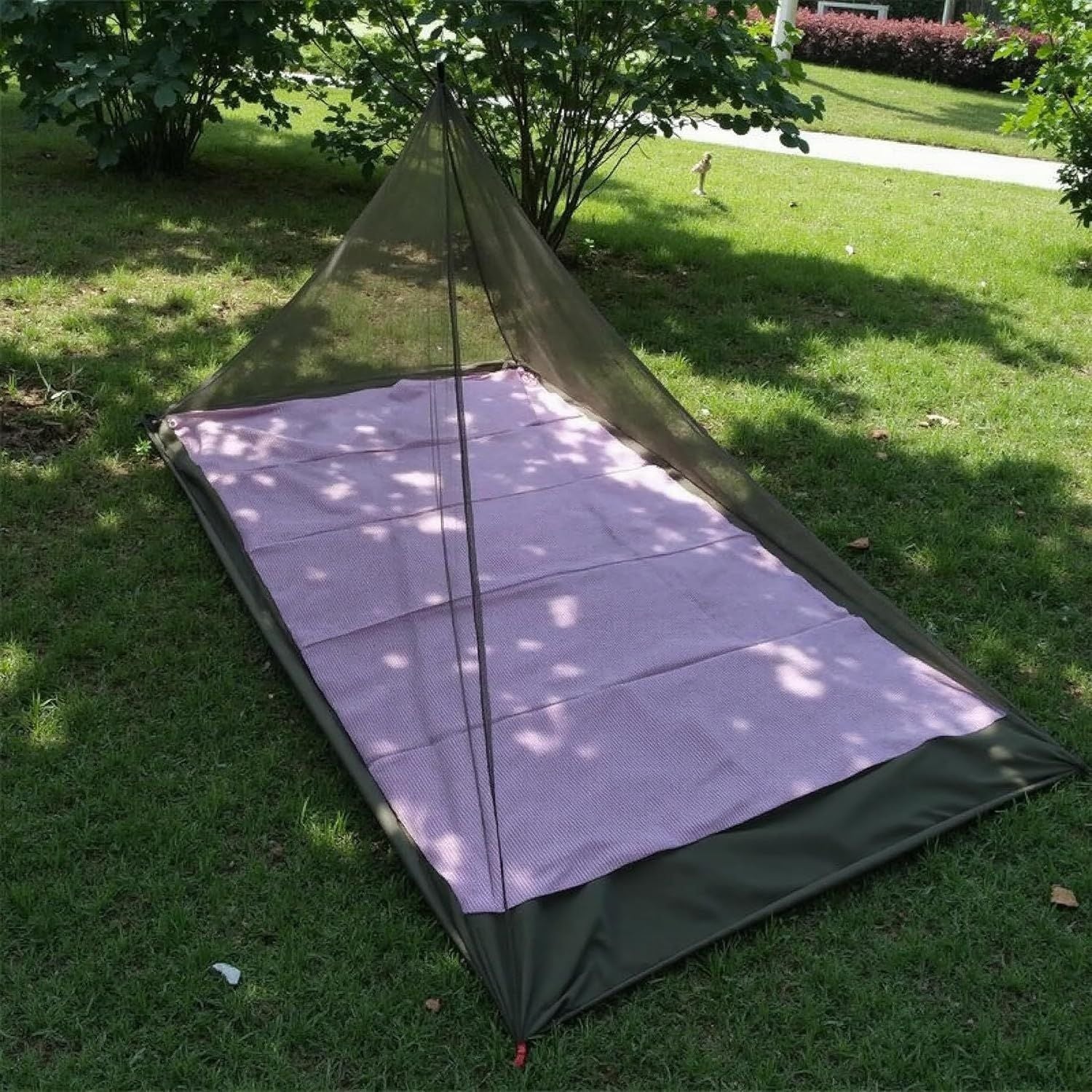 Camping Mosquito Net Compact Ultralight No-See-Um Breathable Mesh Bugnet Mosquito Netting Fits Sleeping Bags, Tent Green