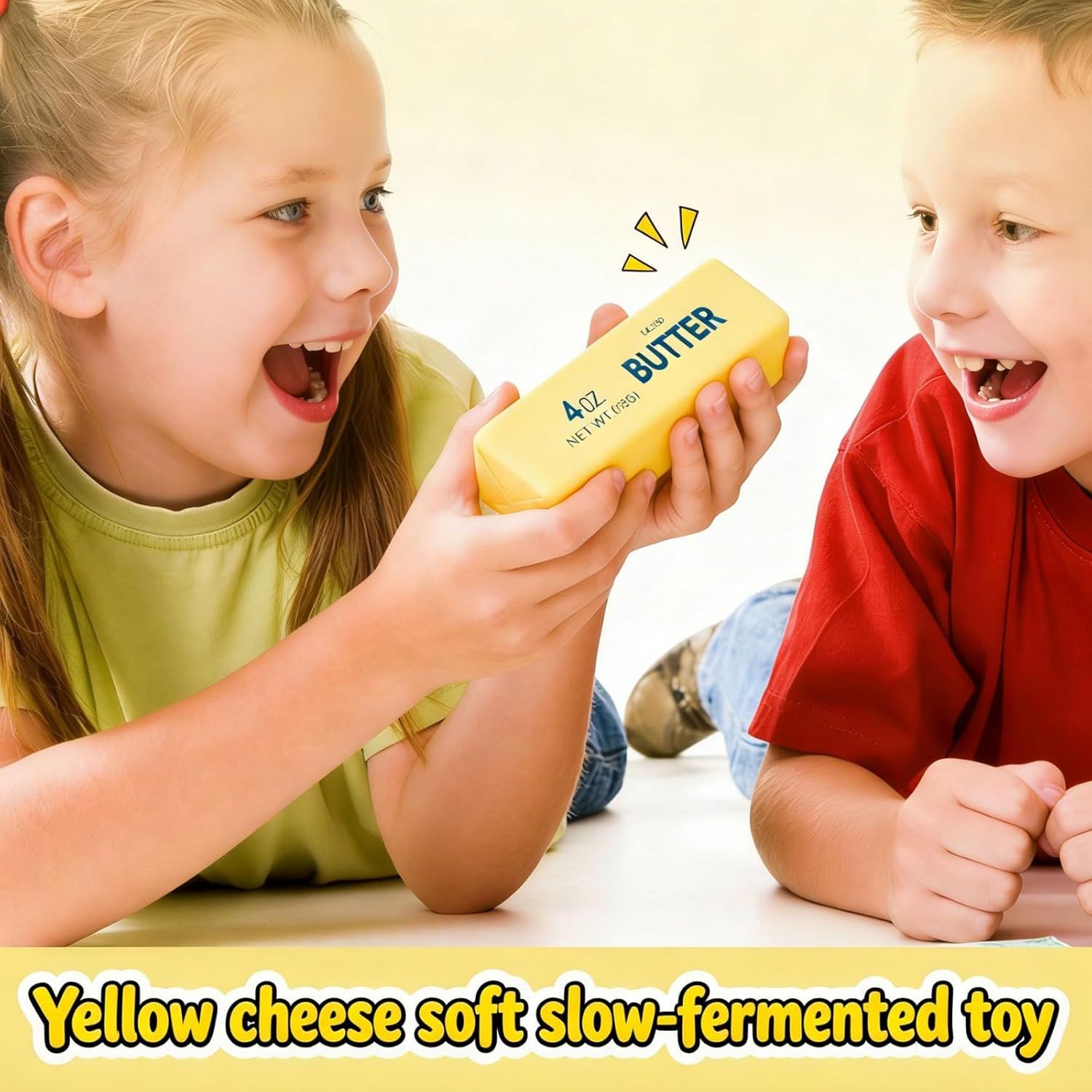 Slow Rebound Cute Butter Squeeze Stress Balls, 2026 New Realistic Soft Butter Stick Fidget Toy,Slow Rising Portable Squishy for Adults Anxiety & Stress Relief, Sensory Gifts for Office, Home 1pcs