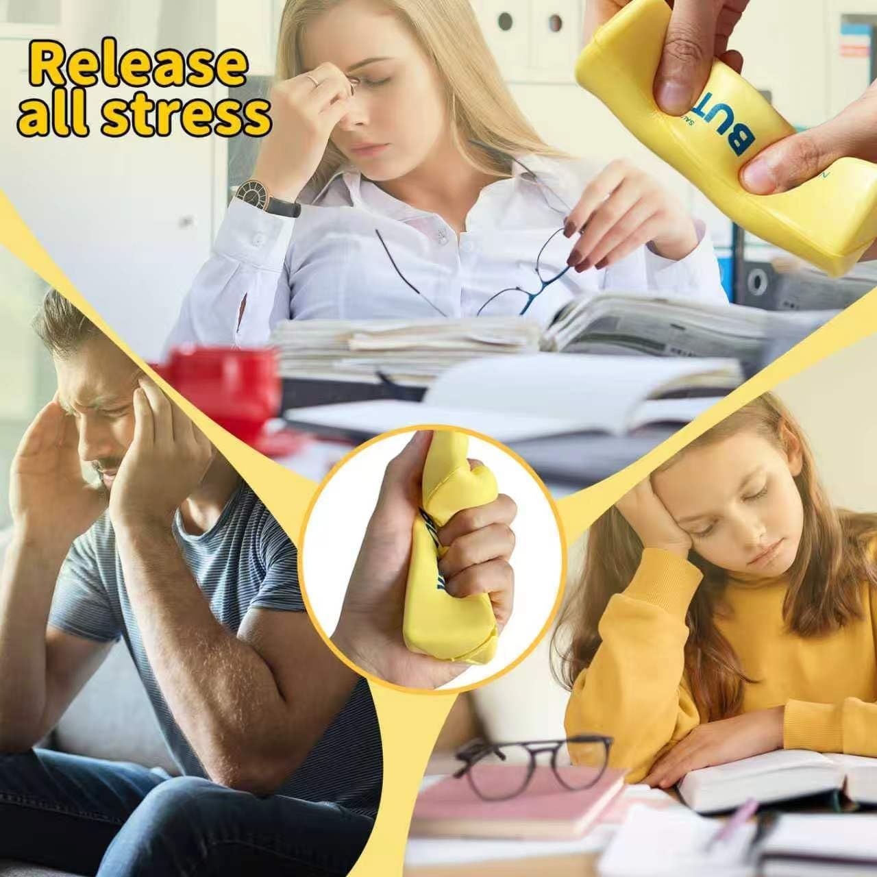 Slow Rebound Cute Butter Squeeze Stress Balls, 2026 New Realistic Soft Butter Stick Fidget Toy,Slow Rising Portable Squishy for Adults Anxiety & Stress Relief, Sensory Gifts for Office, Home 1pcs