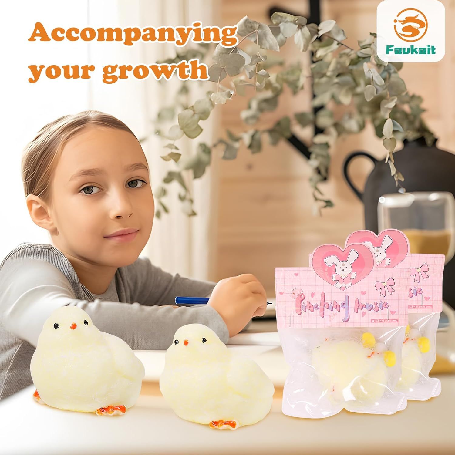 Handmade Chick Squeeze Toys Ultra Soft Squishy Fidget Toys Silicone Squishies Toys for Stress Relief Chicken 1pcs