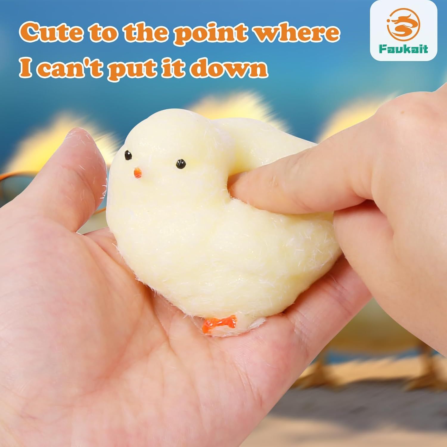 Handmade Chick Squeeze Toys Ultra Soft Squishy Fidget Toys Silicone Squishies Toys for Stress Relief Chicken 1pcs