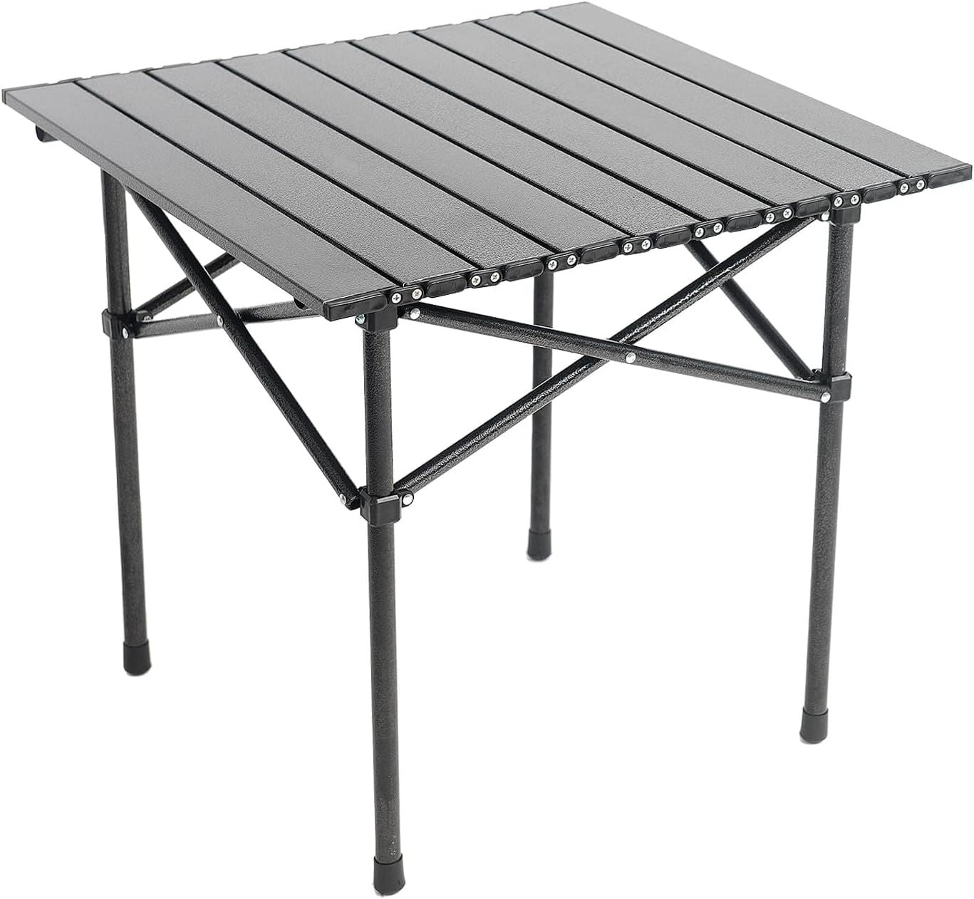 Portable Camping Table Folding Side Table Aluminum Lightweight Table with Carry Bag for Outdoor Cooking Hiking Picnics BBQ Travel Black