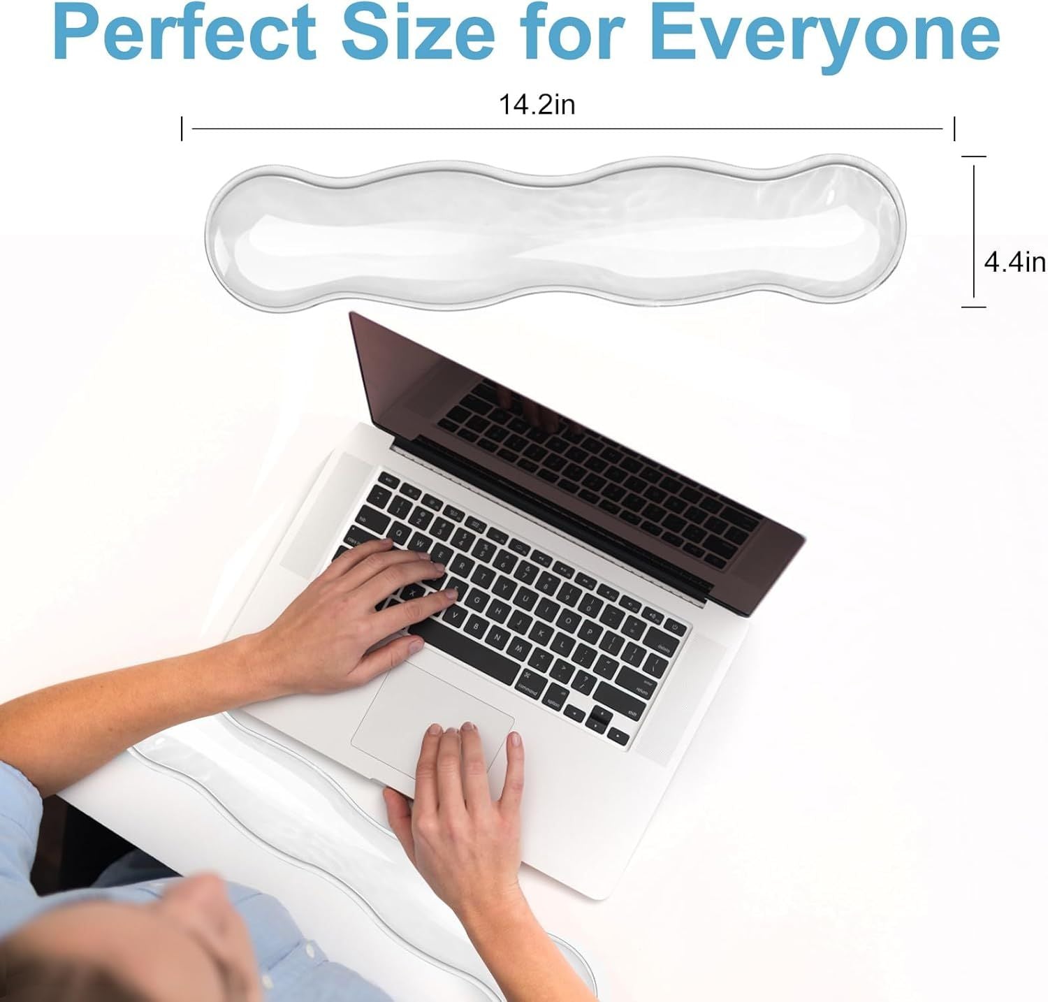 Gel Keyboard Wrist Rest - Ergonomic Computer Desk Pad for Typing Pain Relief, Cute Silicone Cushion for Support Hand & Arm, Comfortable Wrist Rest for Gaming Laptop Office & Home Accessories