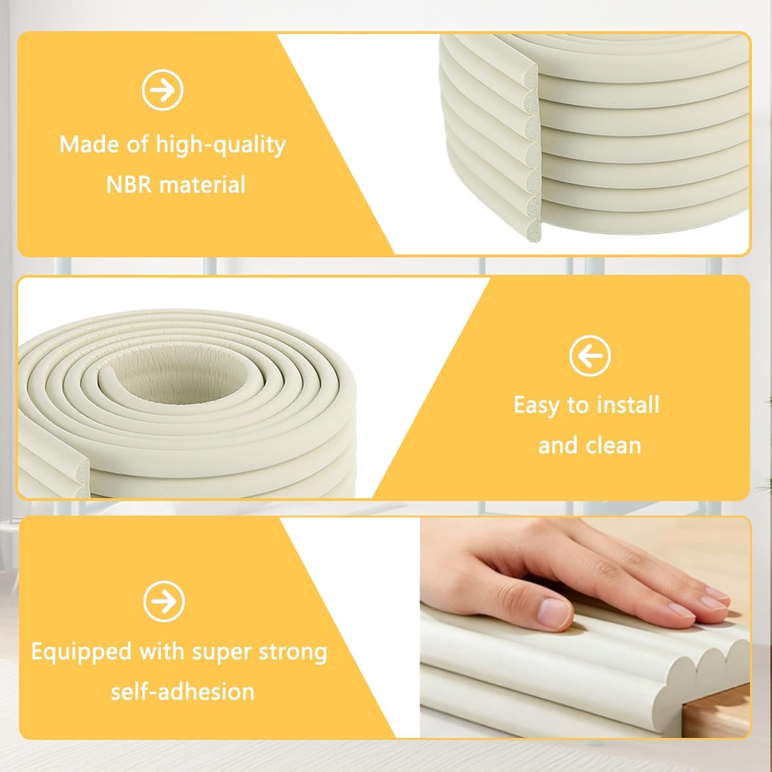 Soft Bunk Bed Ladder Pads with Cutter – Foam Step Padding & Ladder Cover for Kids’ Loft Beds, Dorm Ladders, Stairs & Edges, Easy-Cut Protective Pads for Comfortable Climbing and Home Safety White