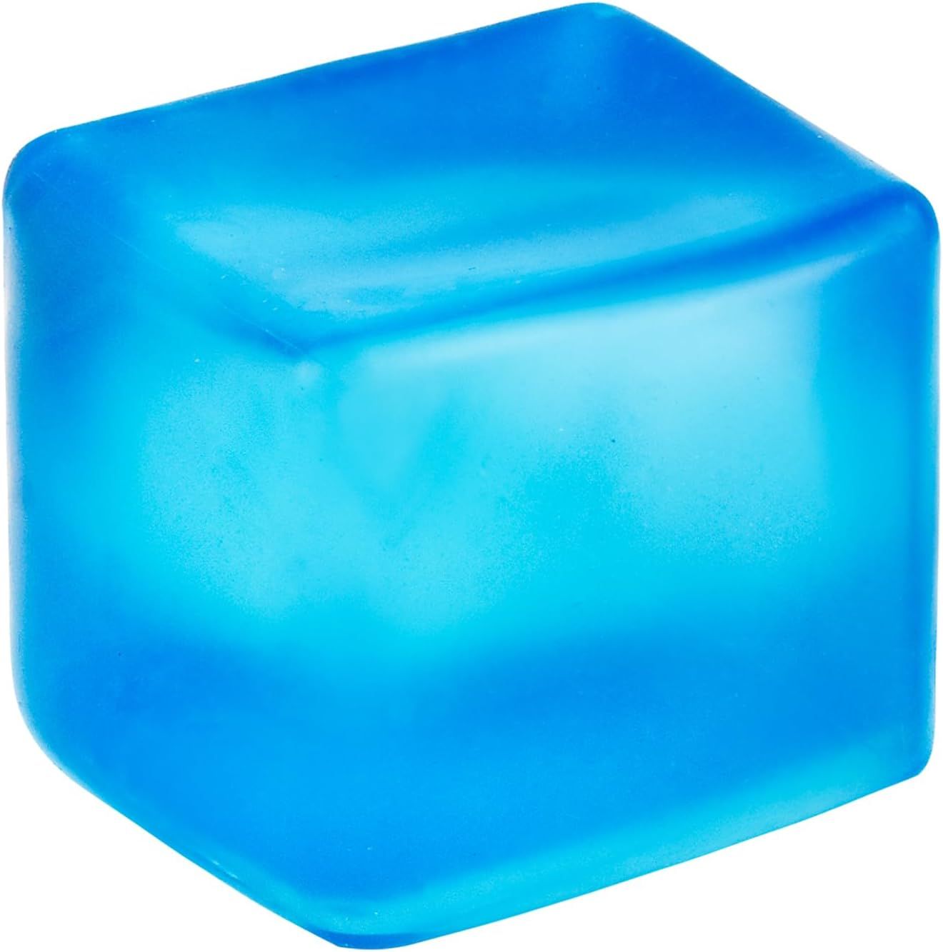 Giant Stress Cube - 3.15" Cube-Sensory Fidget Squeeze Toy with Super Solid Squish-Slow Rising Ice Cube Stress Balls-Stress Relief Hand Toy Blue