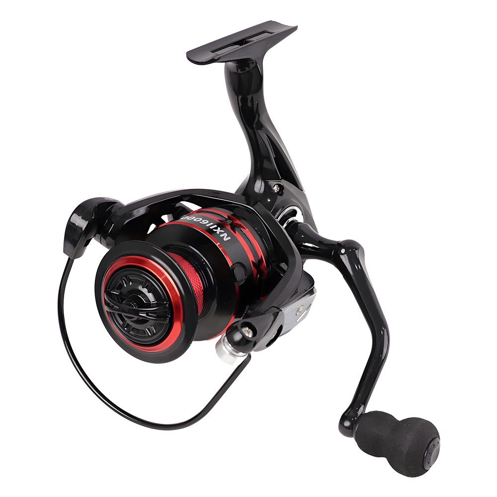 All Metal Spinning Fishing Reel - Ultra Smooth 5.2:1 Gear Ratio Saltwater Freshwater - Corrosion Resistant CNC Machined Fish Reel for Surfcasting Kayak - 3000 Size Red