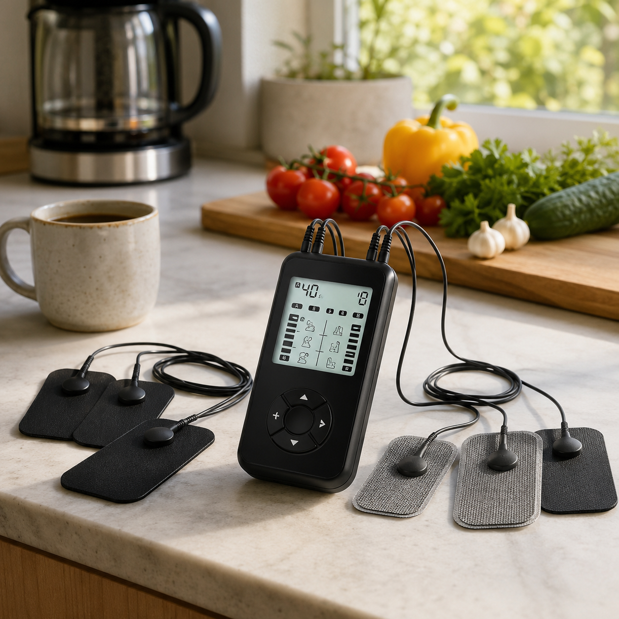 4 in 1 TENS Unit EMS Muscle Stimulator Dual Channel Recharge