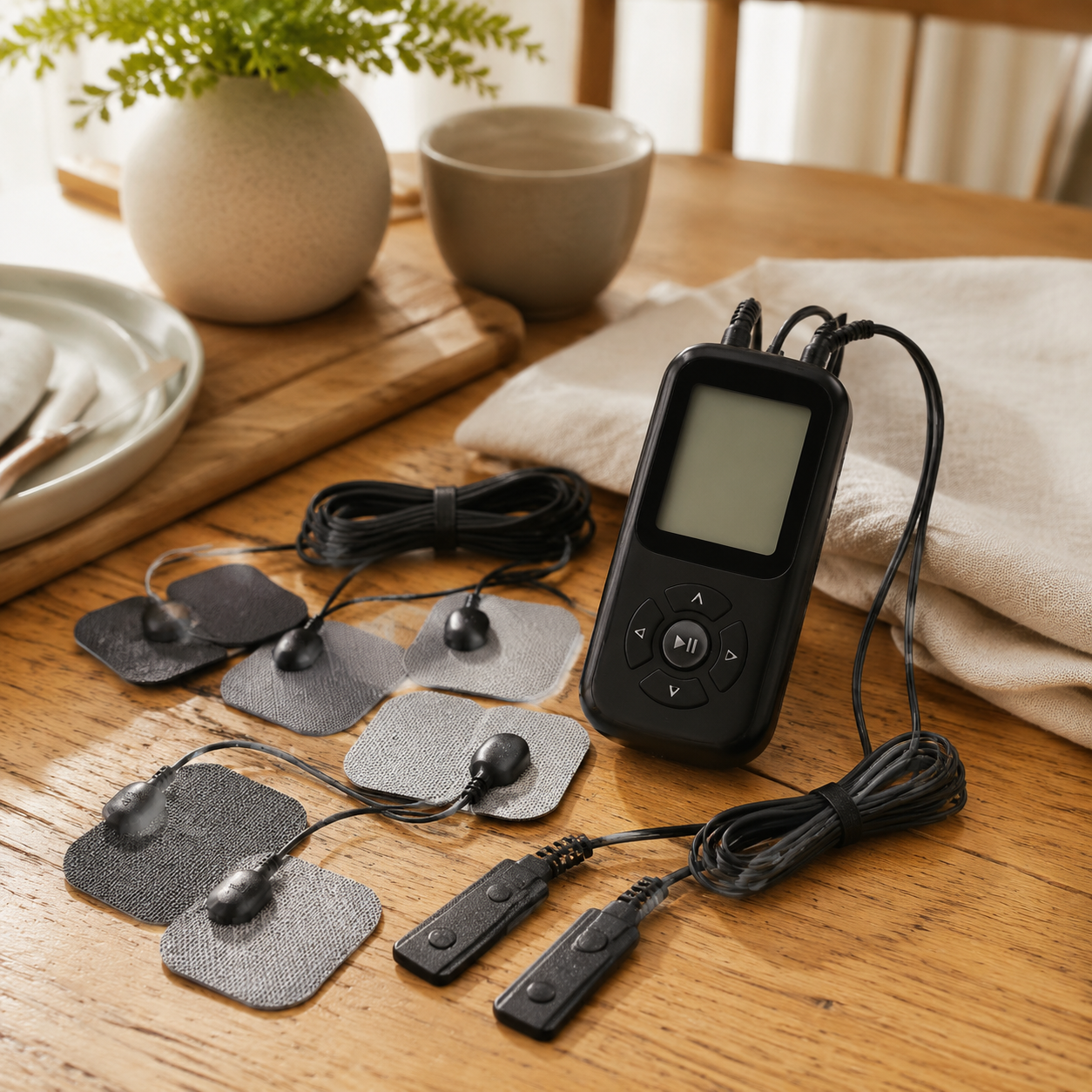 4 in 1 TENS Unit EMS Muscle Stimulator Dual Channel Recharge