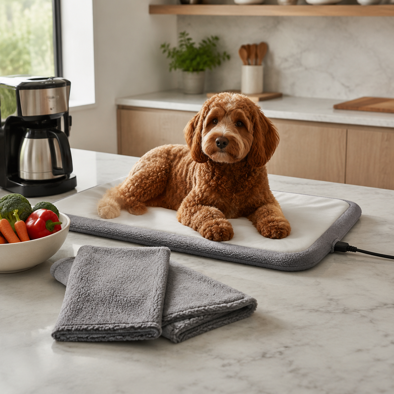 Pet Scene Dog Heated Pad Waterproof 70x40cm - Indoor & Outdo