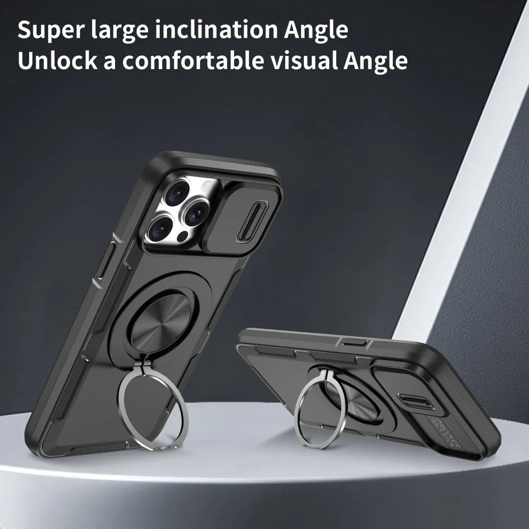 2-in-1 Magnetic Sliding Lens Case, Black for iPhone 13 Pro Max
