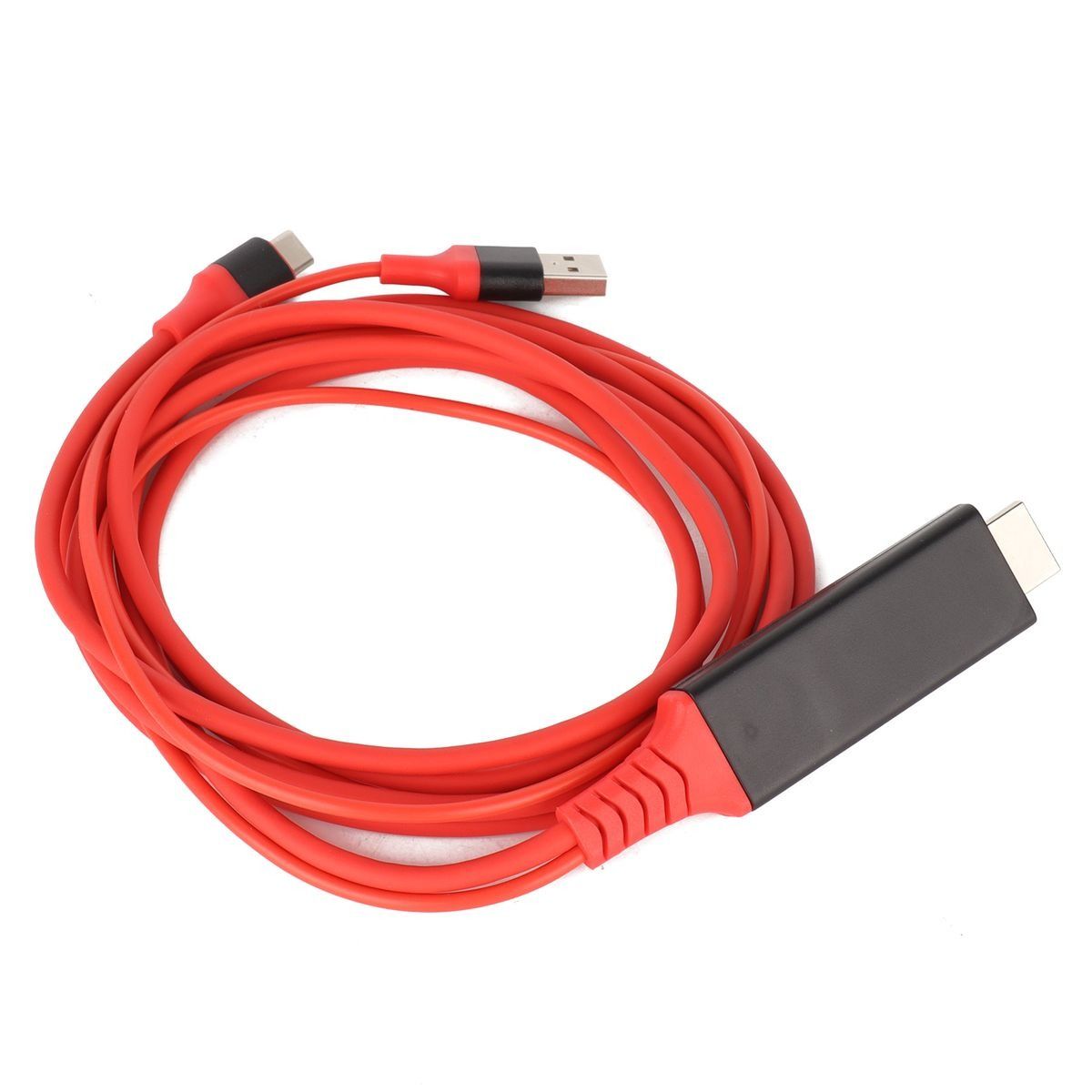 TypeC to HDMI Adapter USB 3.1 Phone to TV Charging Wire Red