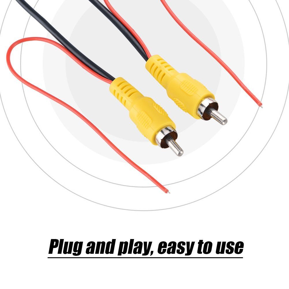 2PCS RCA M/M Nickel Plated Plug Audio Video Cord 20m