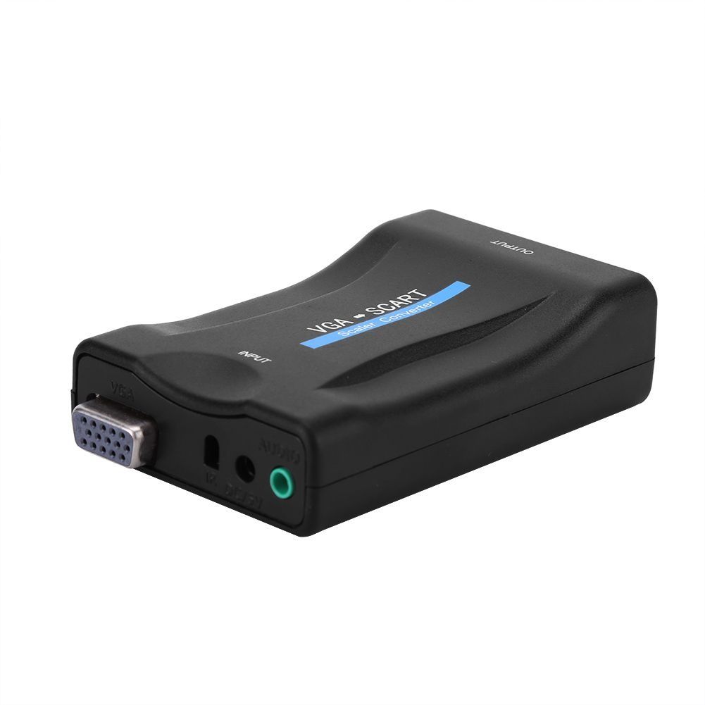 VGA to SCART Video Audio Adapter Adapter USB With Remote Control