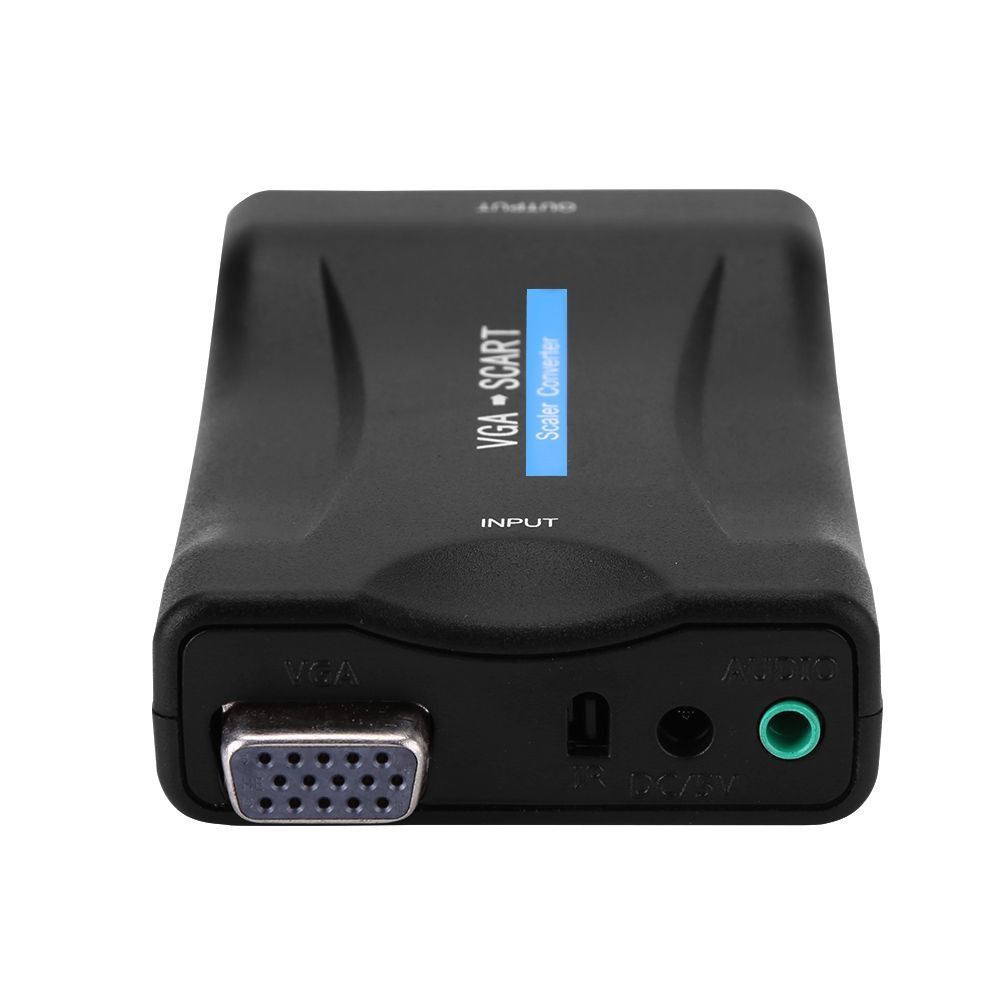 VGA to SCART Video Audio Adapter Adapter USB With Remote Control