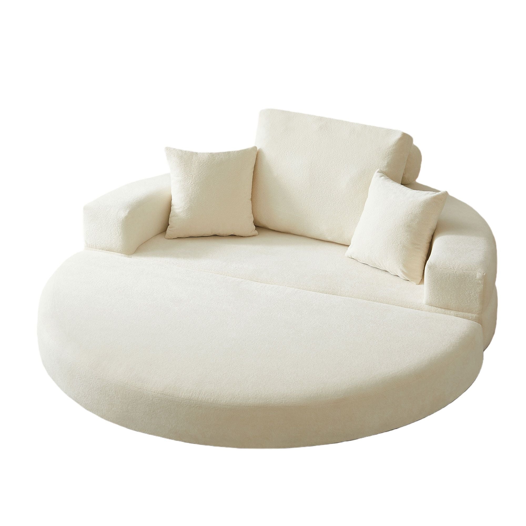Multifunctional Round convertible Sofa Bed Compressed Packaging - Orange