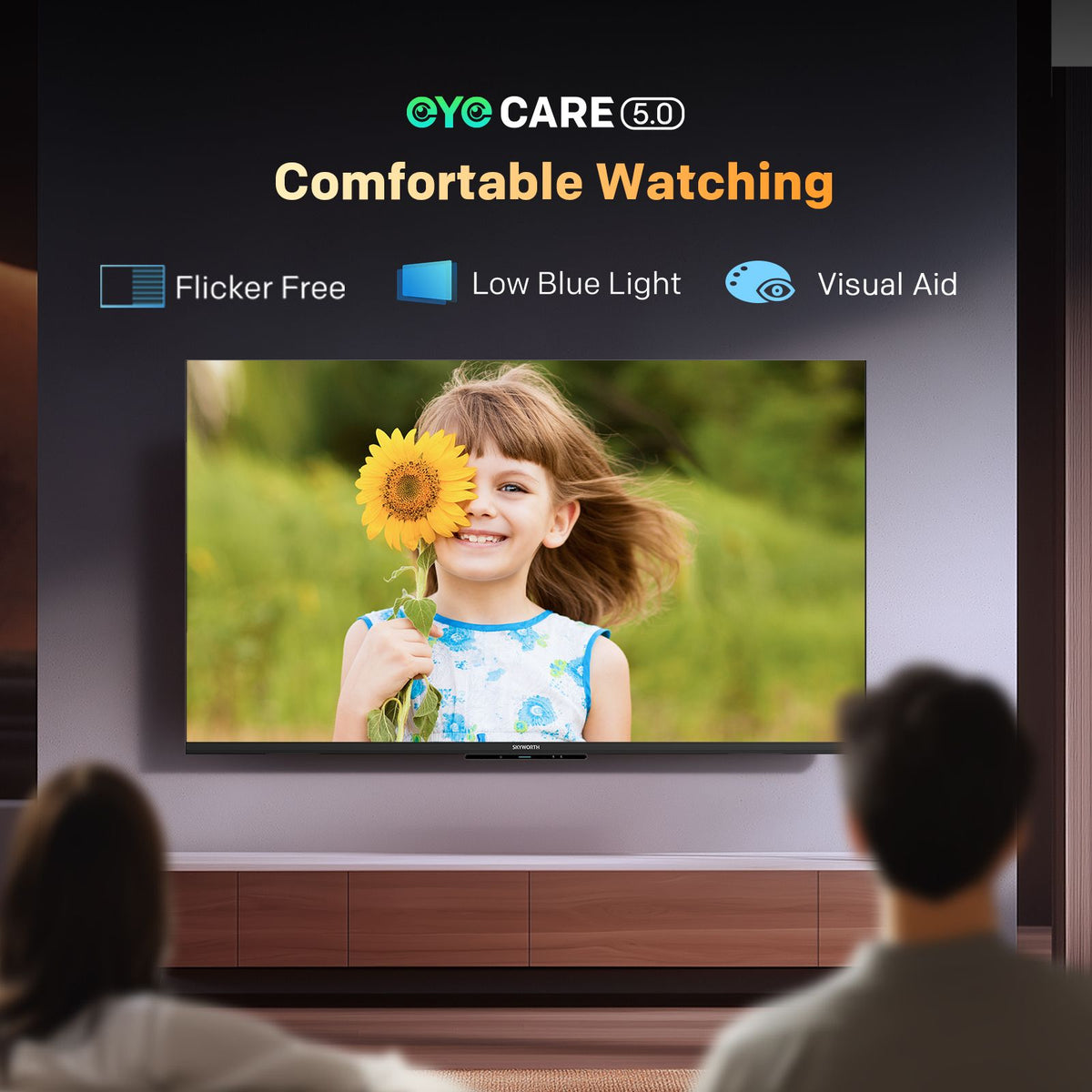 SKYWORTH Q6600H 85" - QLED+ 4K Smart Google TV, Gen 5 Quantum Dot, 120Hz Refresh Rate, AI-Powered Picture, Dolby Audio DBX-tv Audio, Voice Control, Screen Casting, HDR, Eco-Friendly Design