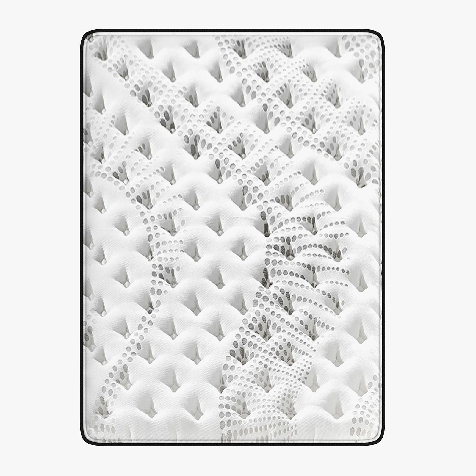 Luxopedic Pocket Spring Mattress 5 Zone 32CM Euro Top Memory Foam Medium Firm - Double - White Grey