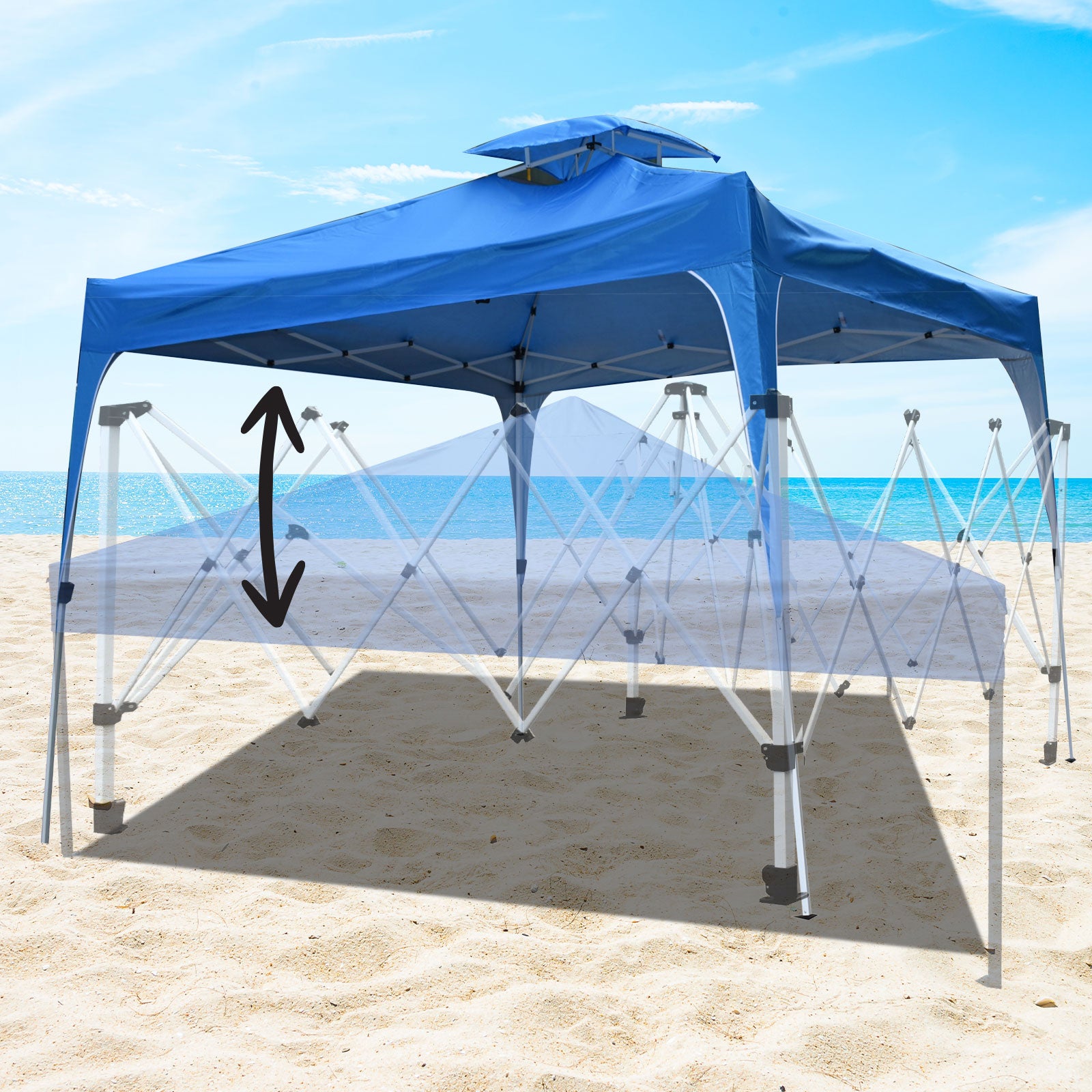 UV-Blocking 3M x 3M Outdoor Folding Tent - Navy | Arcadia