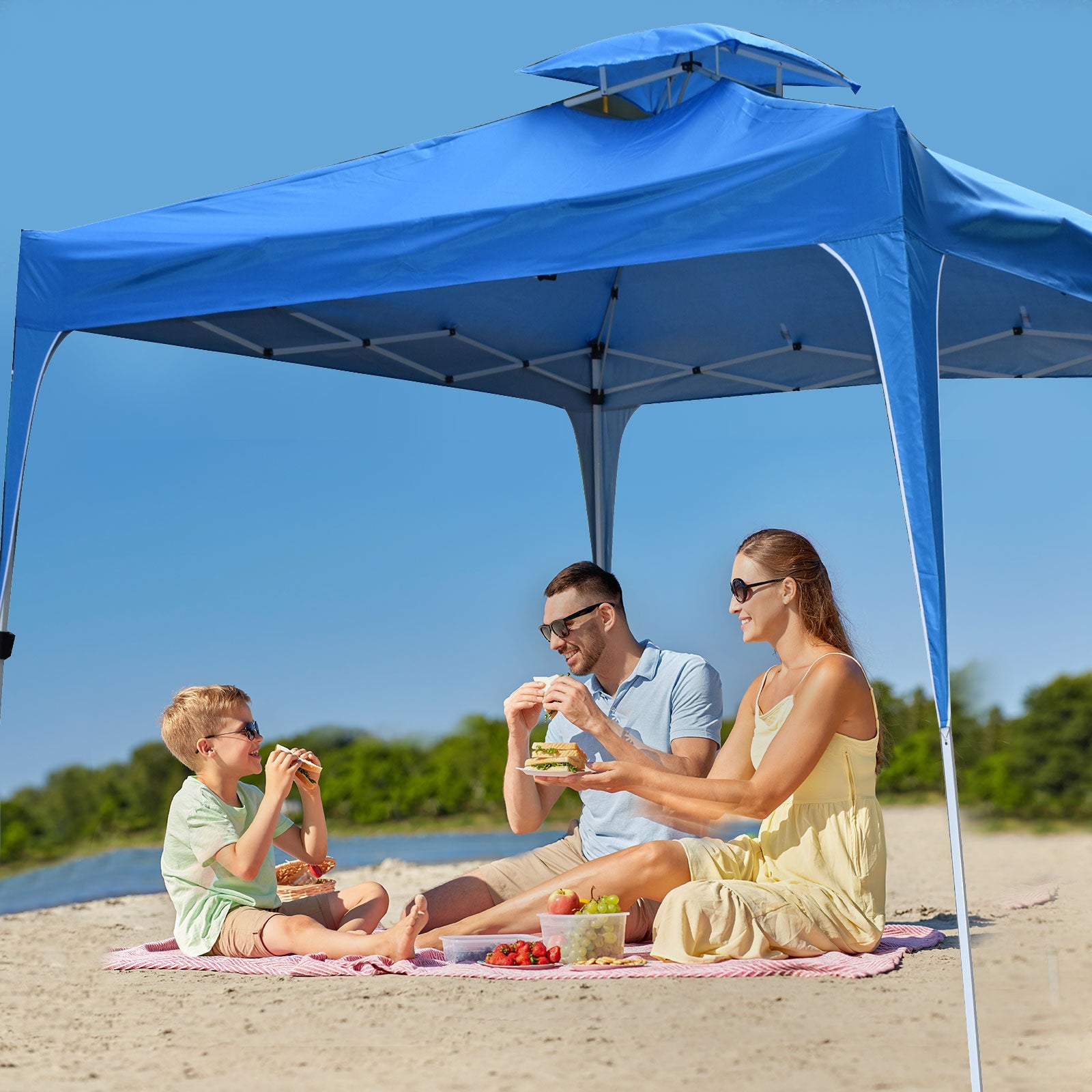 UV-Blocking 3M x 3M Outdoor Folding Tent - Navy | Arcadia