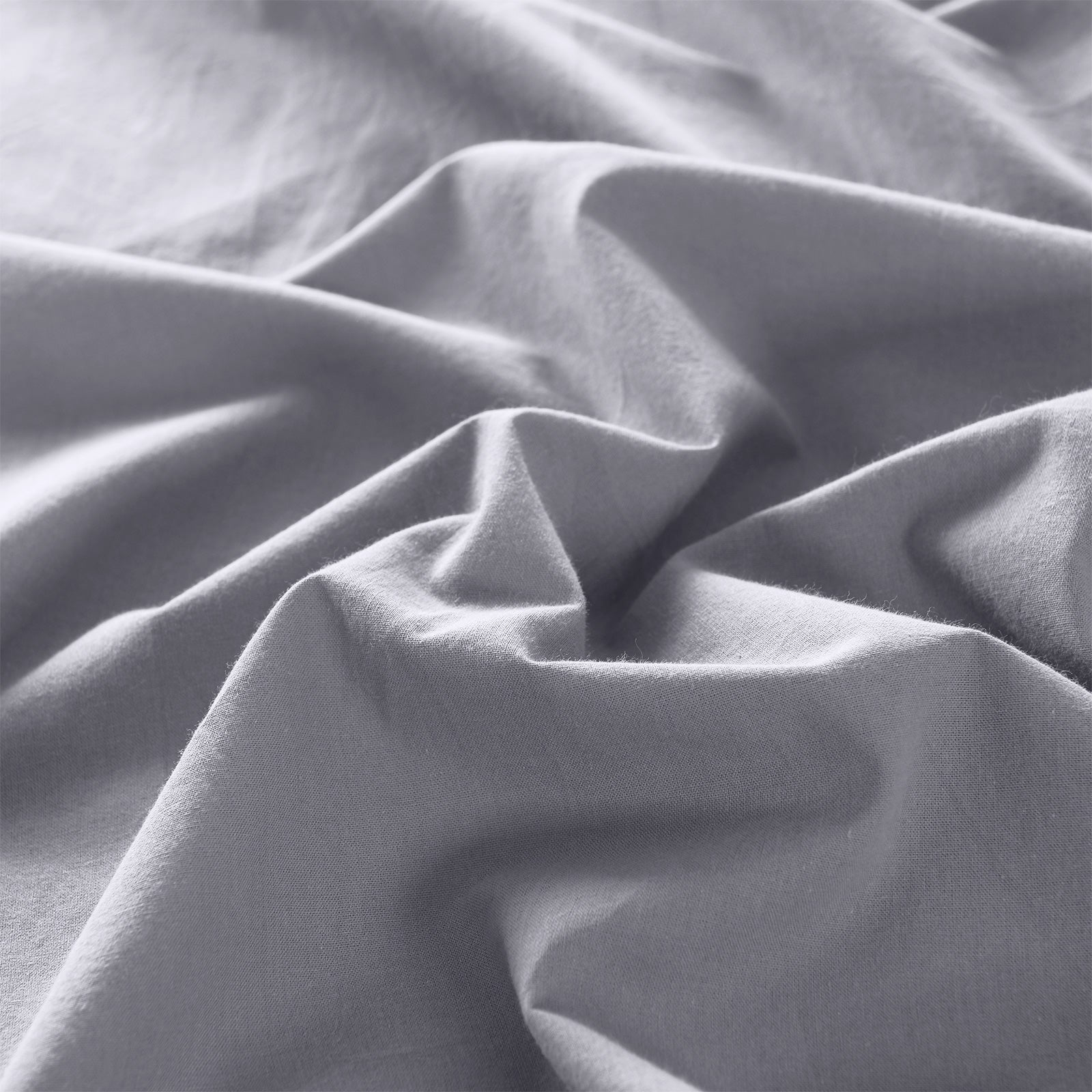 Ultra Soft Vintage Washed Cotton Quilt Cover Set - Double Grey Royal Comfort