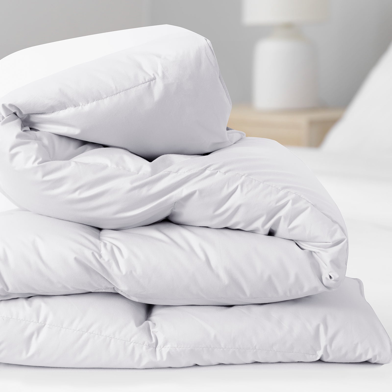 Royal Comfort 800GSM Silk Blend Quilt Duvet Ultra Warm Winter Weight - Single - White