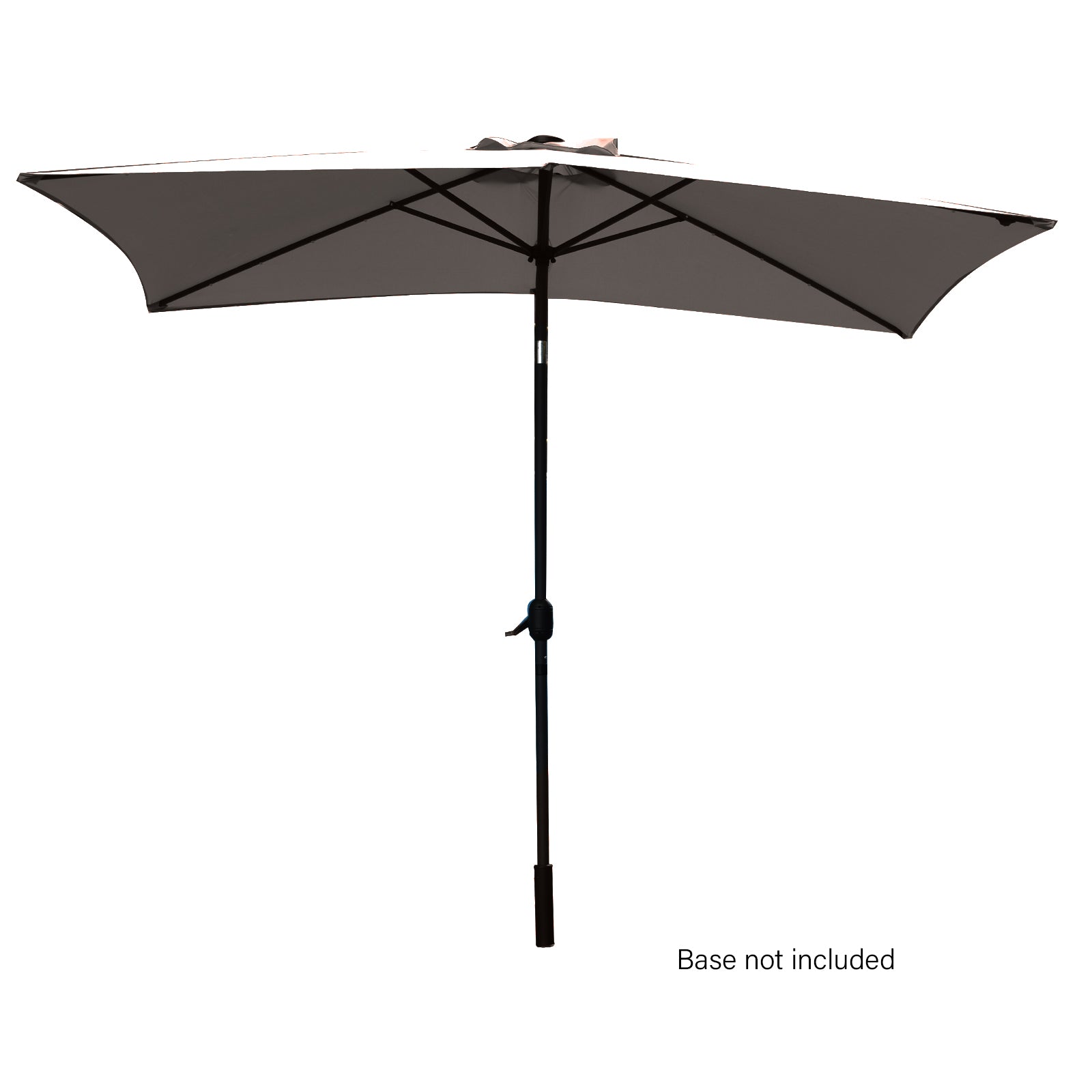 Arcadia Furniture Umbrella 3 Metre Umbrella with Solar LED Lights Garden Yard - Charcoal