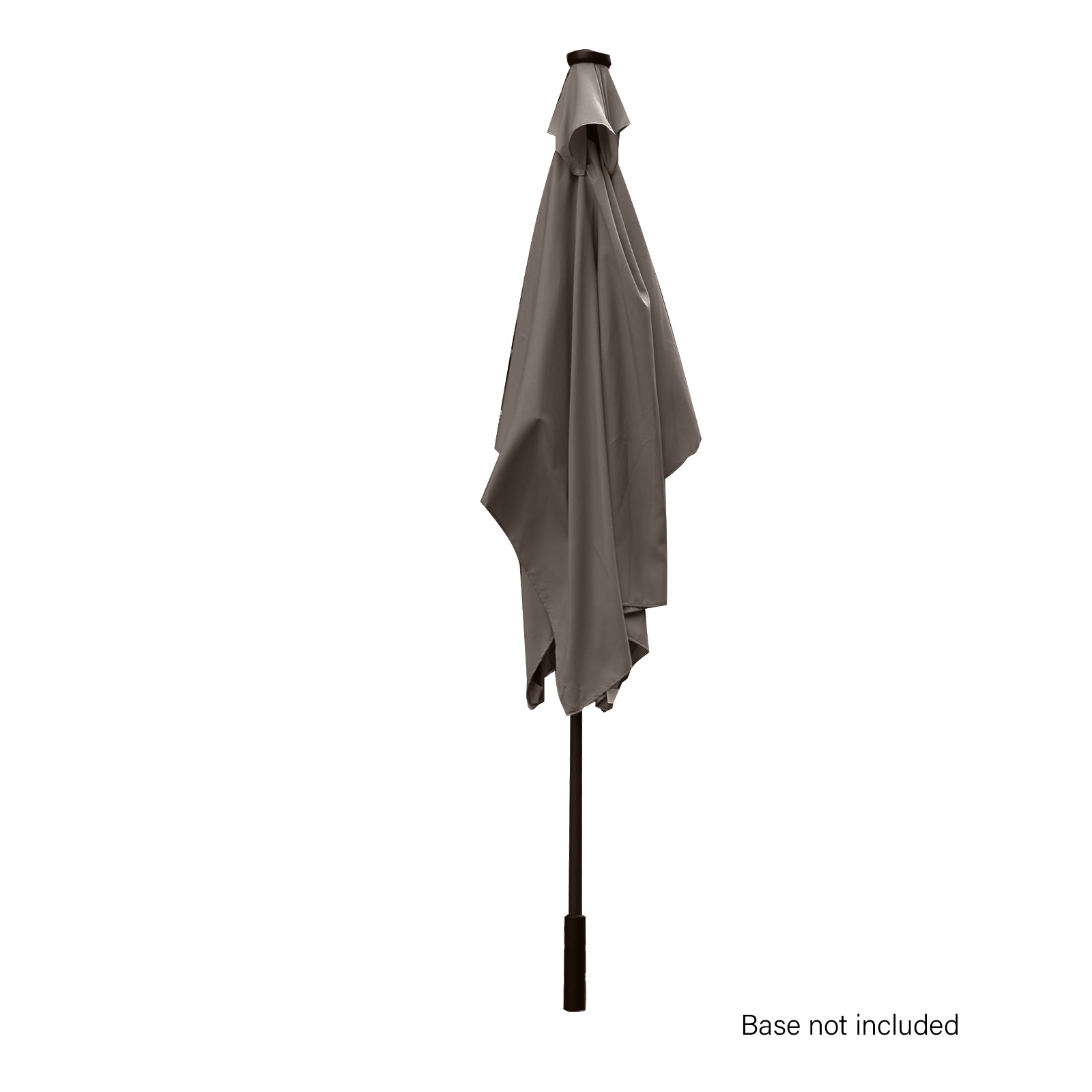 Arcadia Furniture Umbrella 3 Metre Umbrella with Solar LED Lights Garden Yard - Charcoal