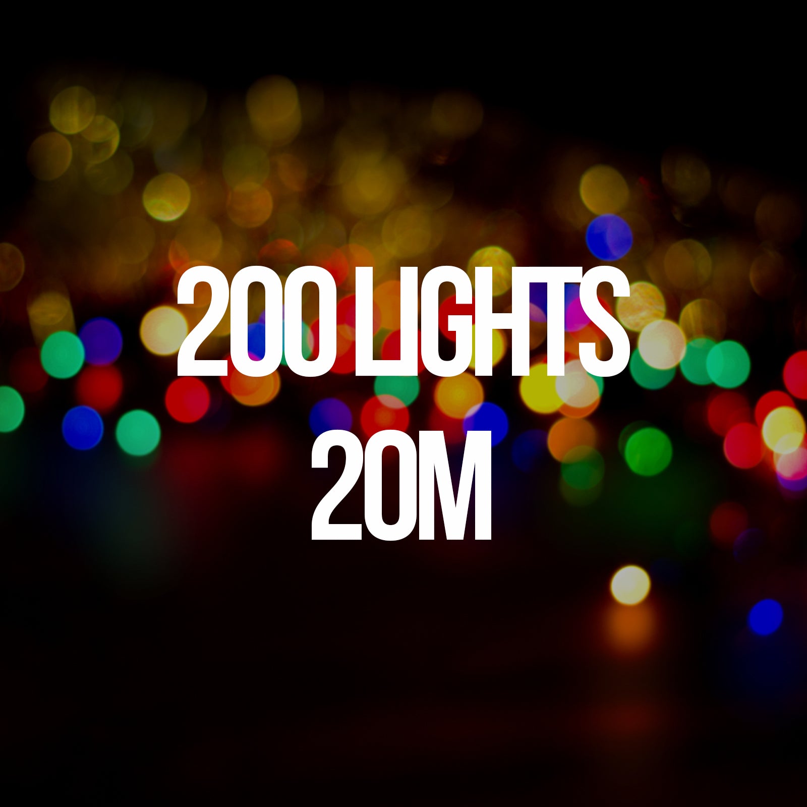 200 LED Multicoloured Plug-In Fairy Lights, Outdoor 20m