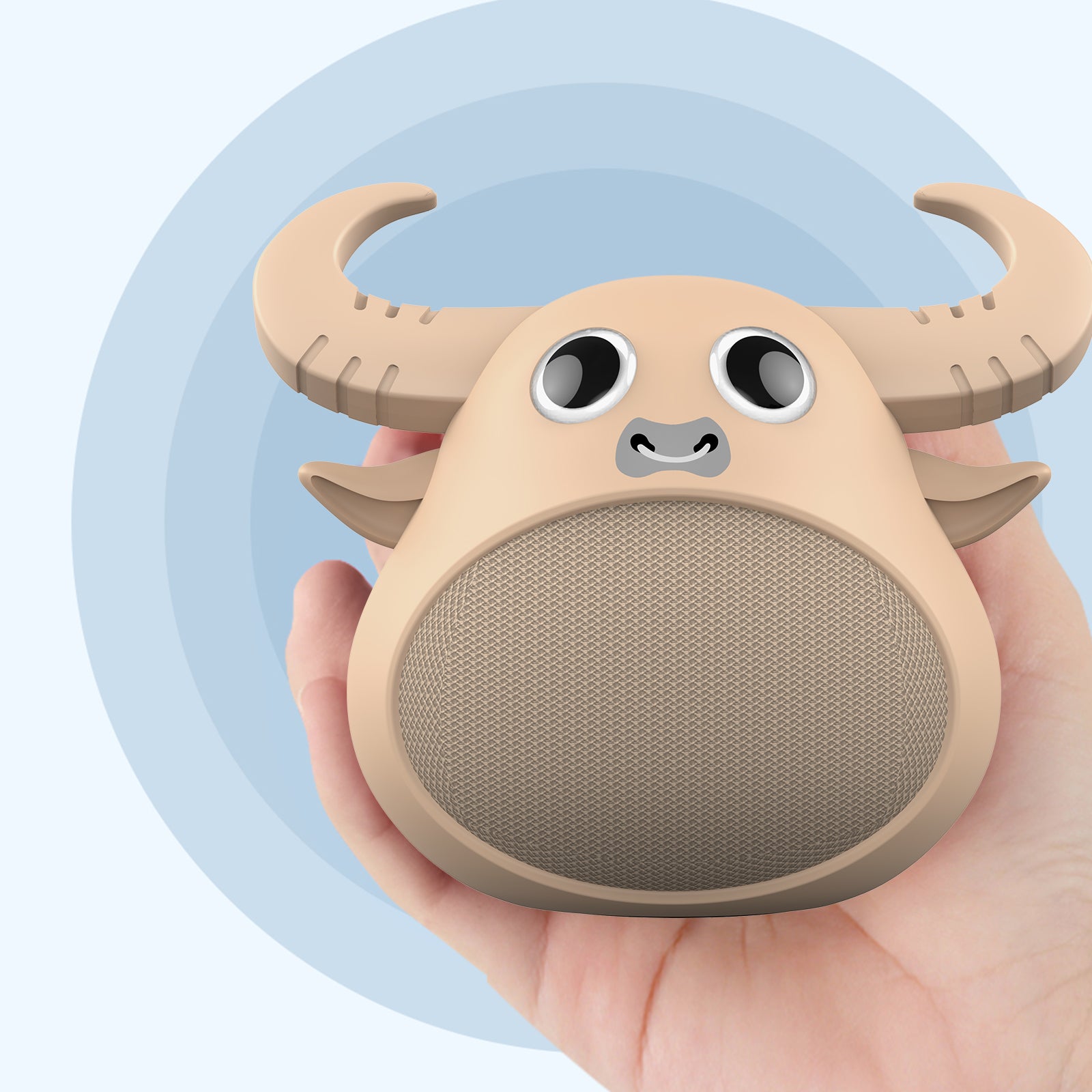 Compact 3W Bluetooth Animal Speaker with TWS Pairing - Khaki