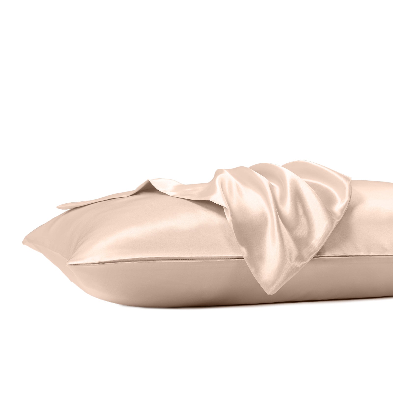 Royal Comfort Satin Sheet Set 3 Piece Fitted Sheet Pillowcase Soft - King - Champagne Pink