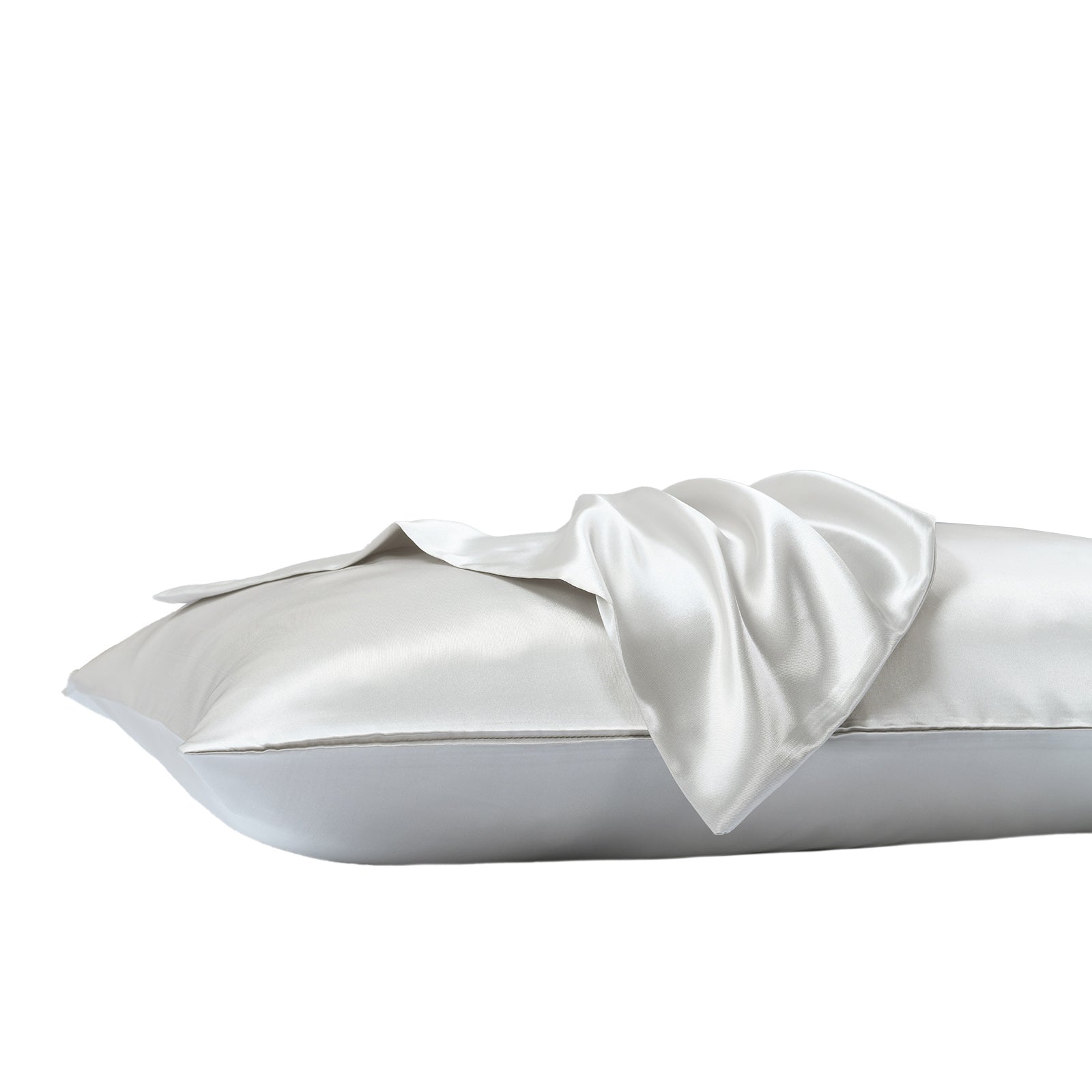 Royal Comfort Satin Sheet Set 3 Piece Fitted Sheet Pillowcase Soft - King - Silver