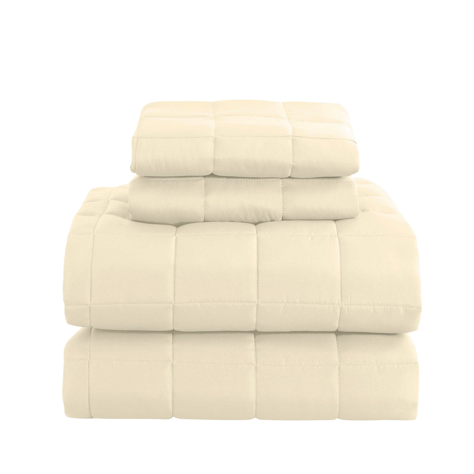 Soft Lightweight 3 Piece Queen Coverlet Set - Beige