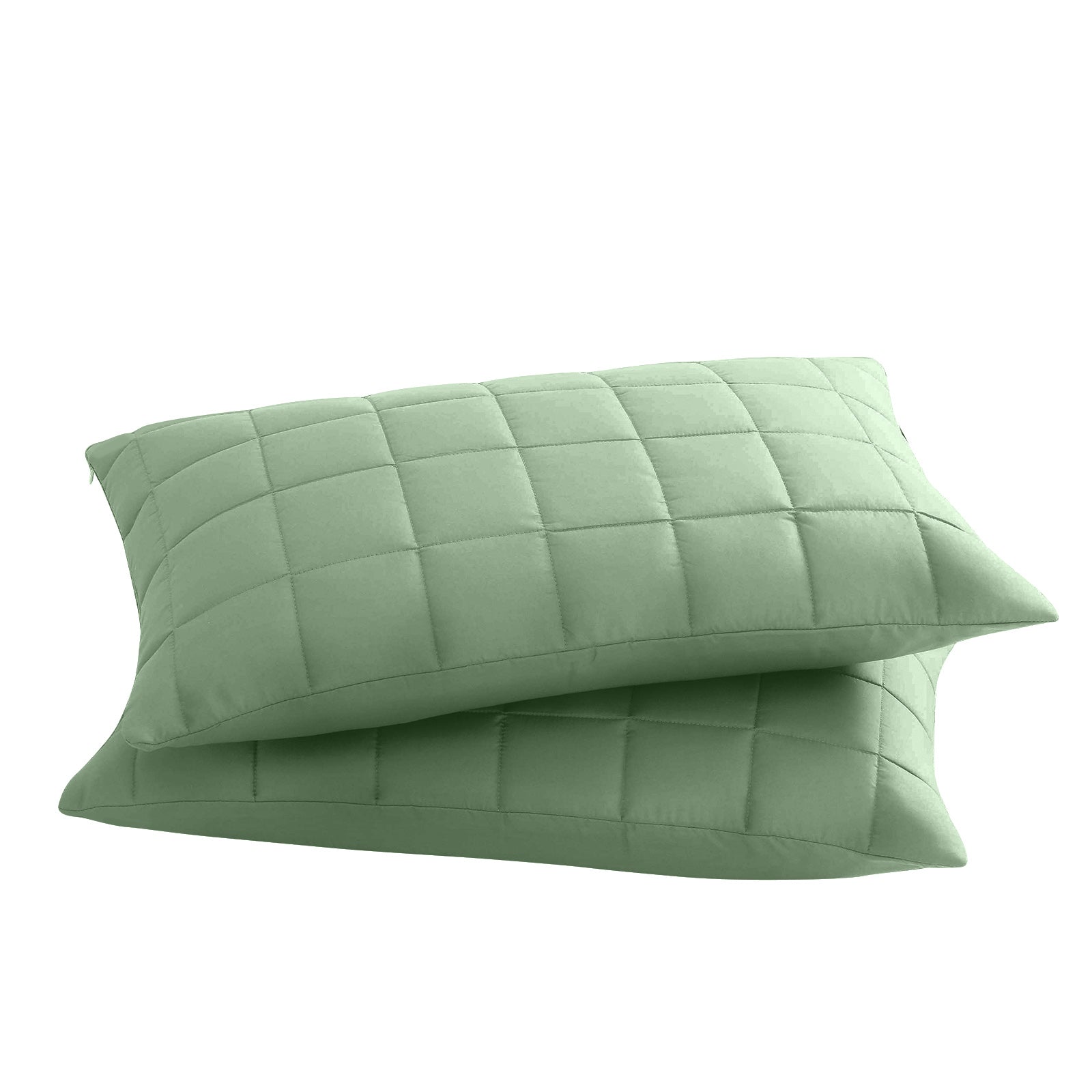 Soft Breathable Coverlet Set Queen - 3 Piece, Sage | Royal Comfort