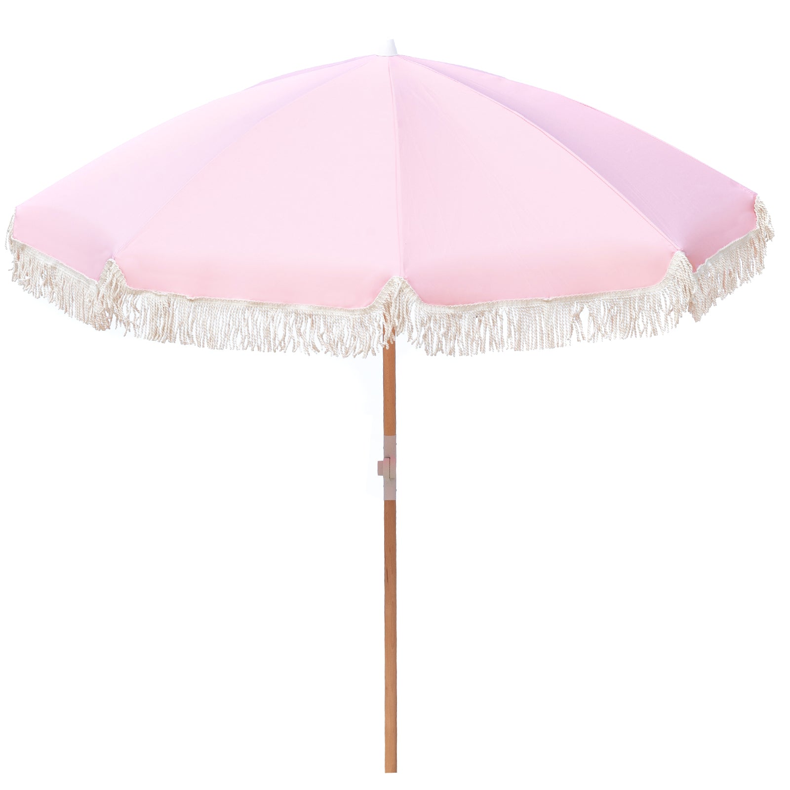 2m UPF 50+ Beach Umbrella with Cotton Fringe & Carry Bag - Havana Outdoors