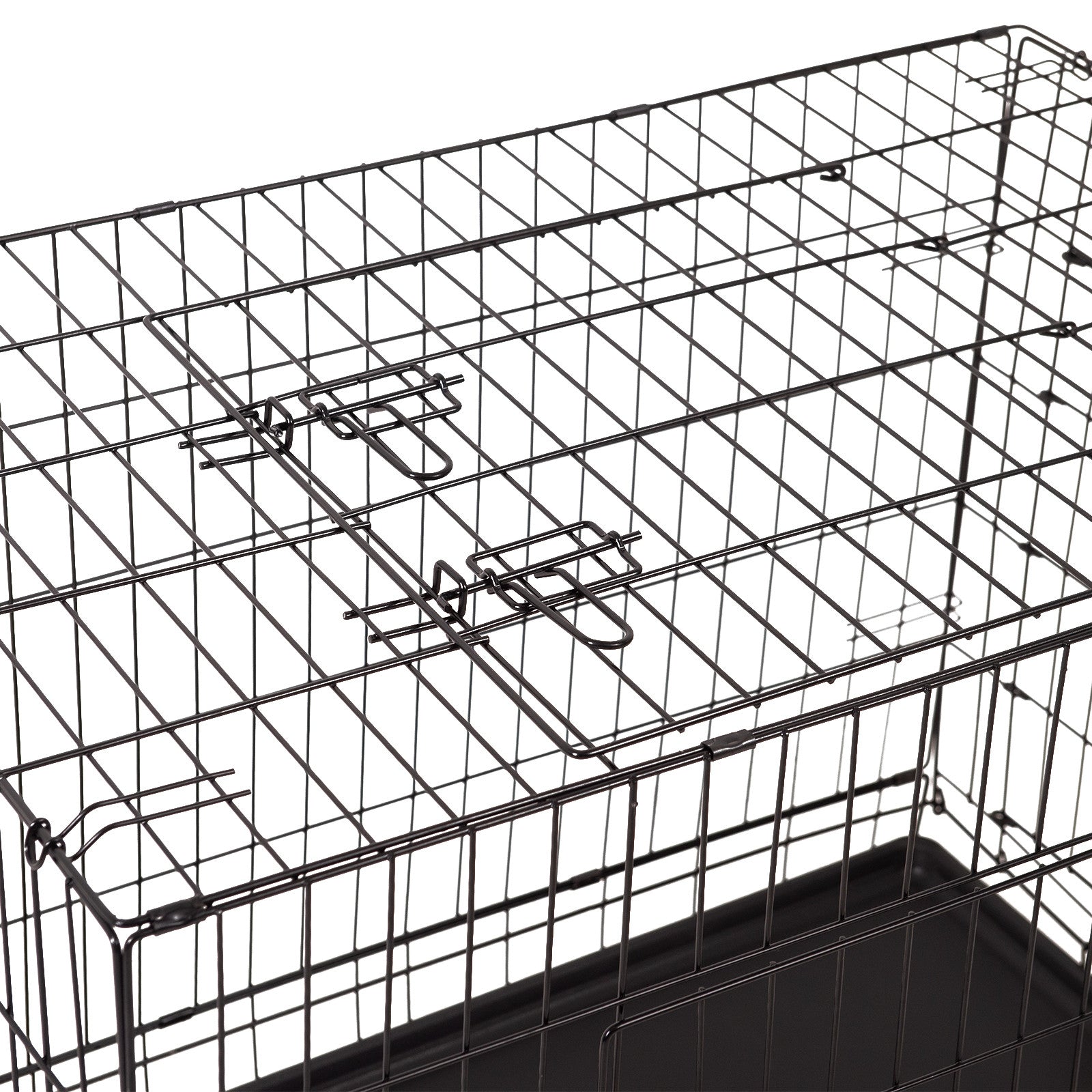 Foldable Triple-Door Pet Crate, Durable Metal Frame - 4Paws