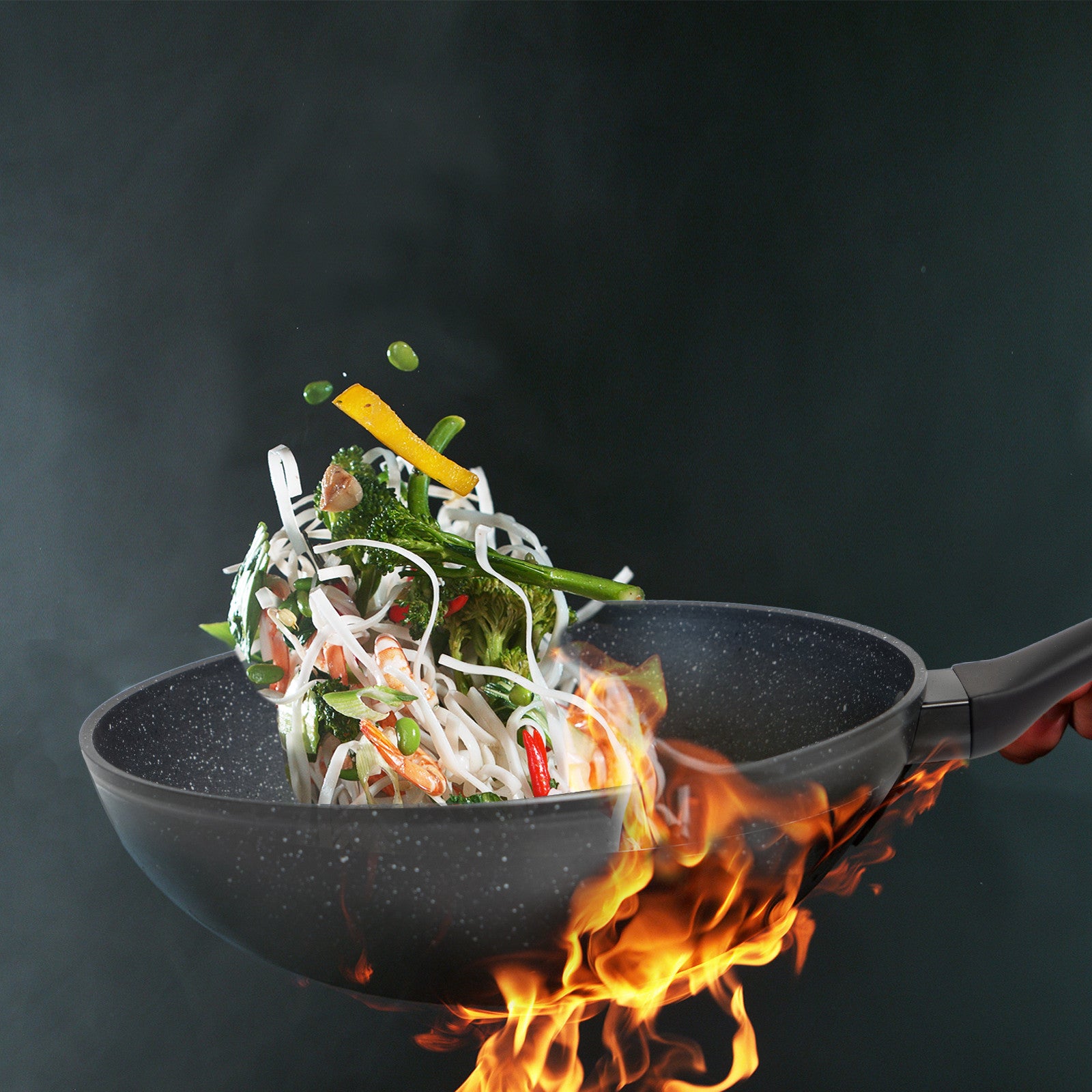 28cm Non-Stick Forged Aluminium Wok, PFOA-Free, Stonechef