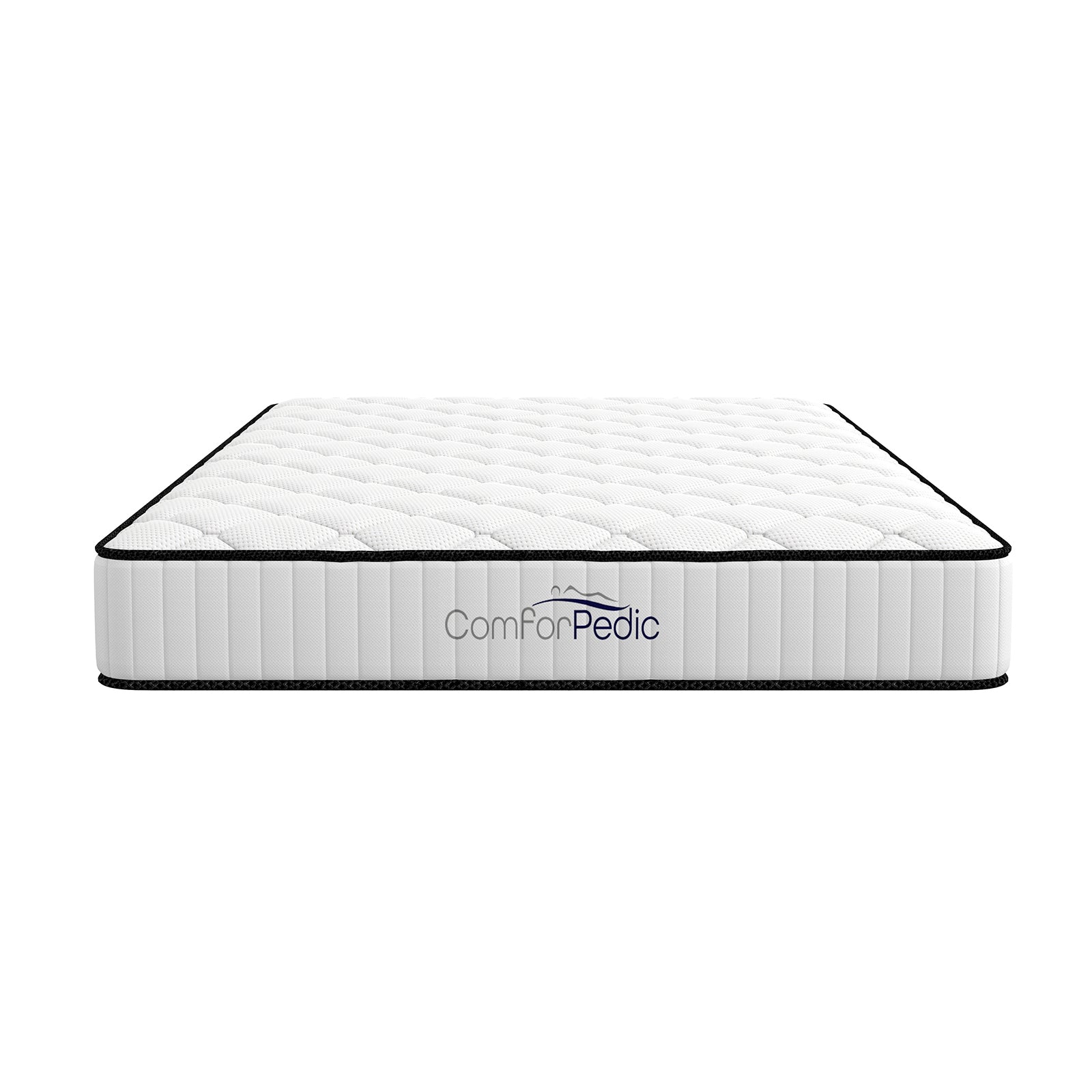Comforpedic Mattress 5 Zone Medium Support Foam Bonnell Spring 21CM - Double - White Black